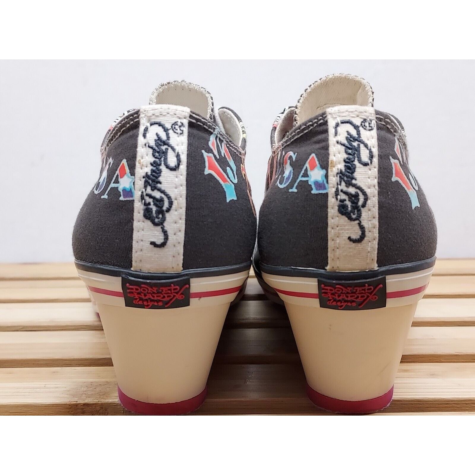 Ed Hardy Ed Hardy Womens | Black | Bret Wedge Fashion Sneaker Size 8 Size US 8 / IT 38 - 7 Thumbnail