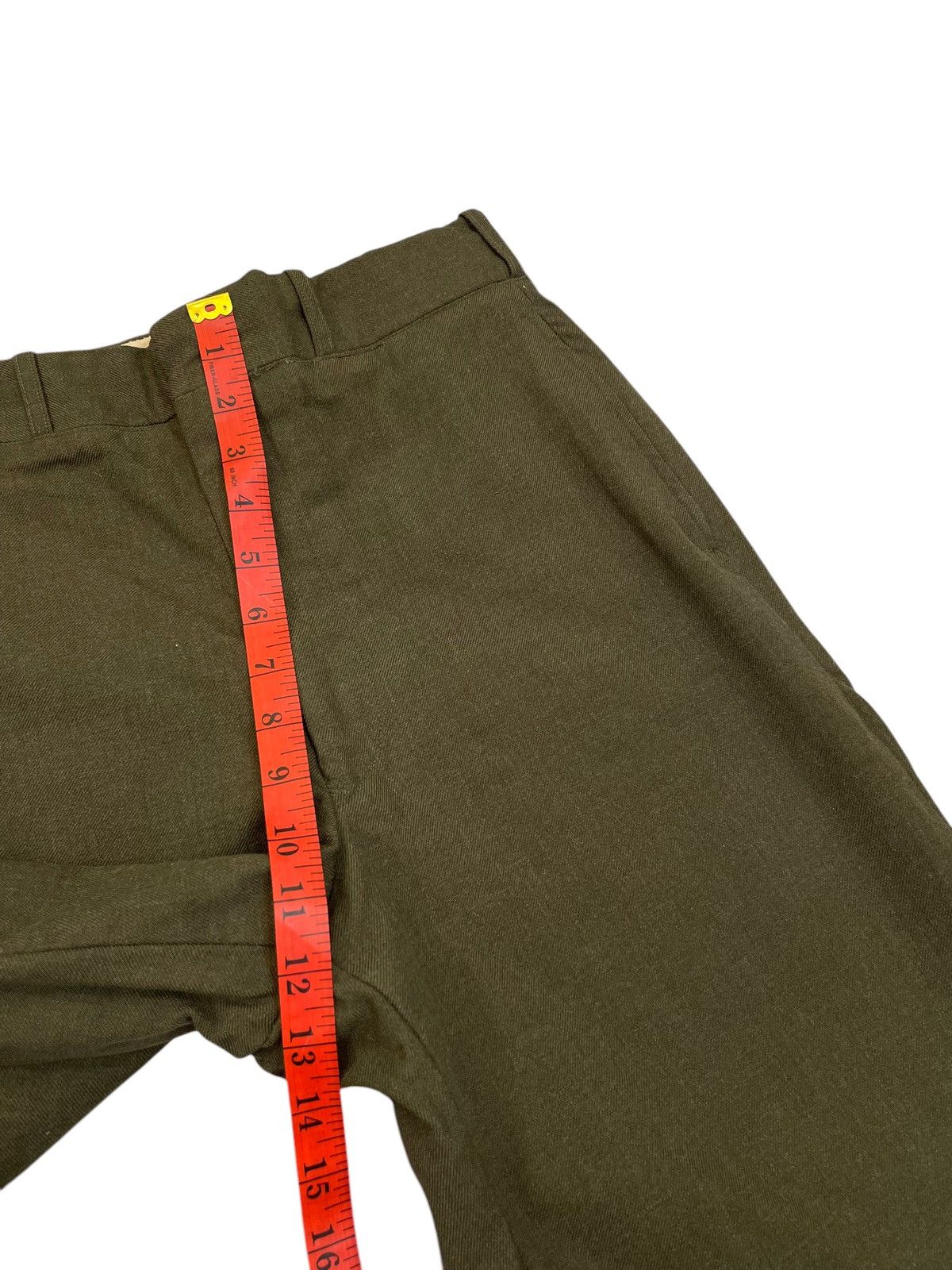 Vintage Vintage 60’ trousers mens wool serge green Size US 29 - 8 Thumbnail