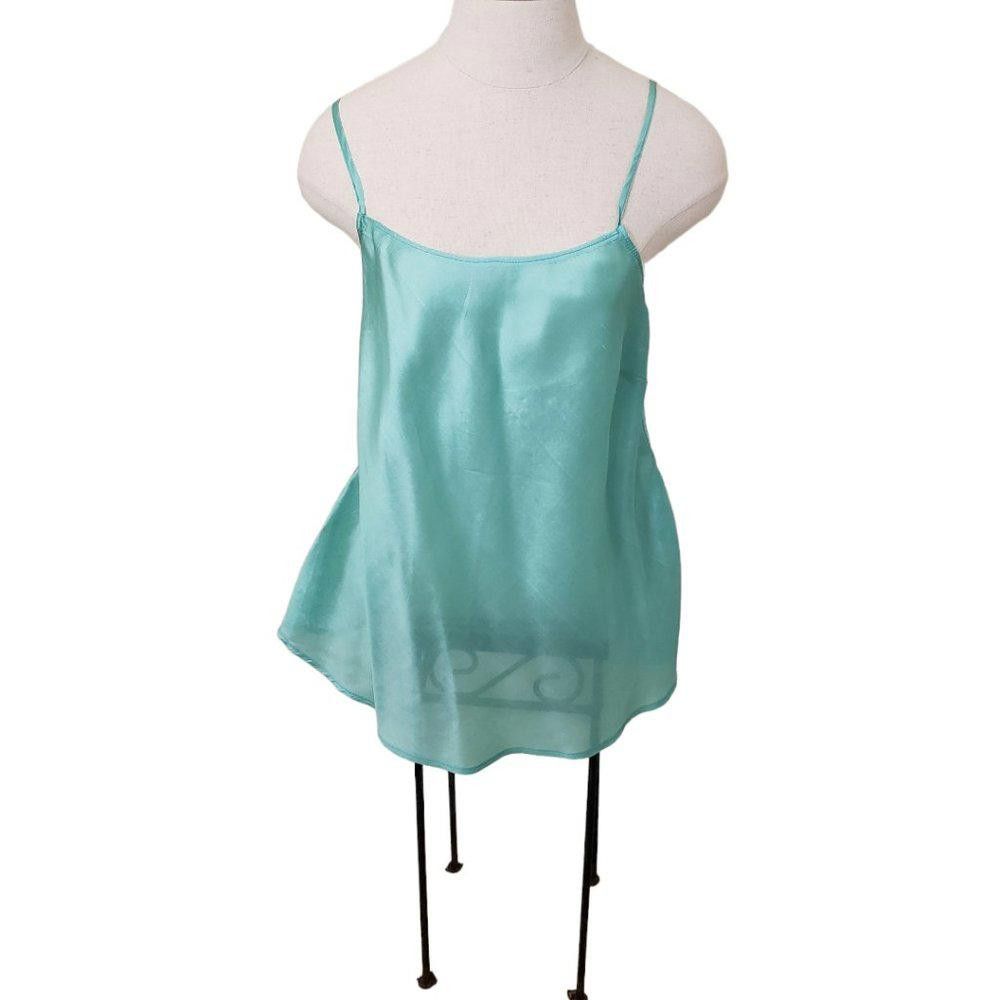 Designer CT430 Peruvian Connection Green Silk Adjustable Tank M Size M / US 6-8 / IT 42-44 - 1 Thumbnail
