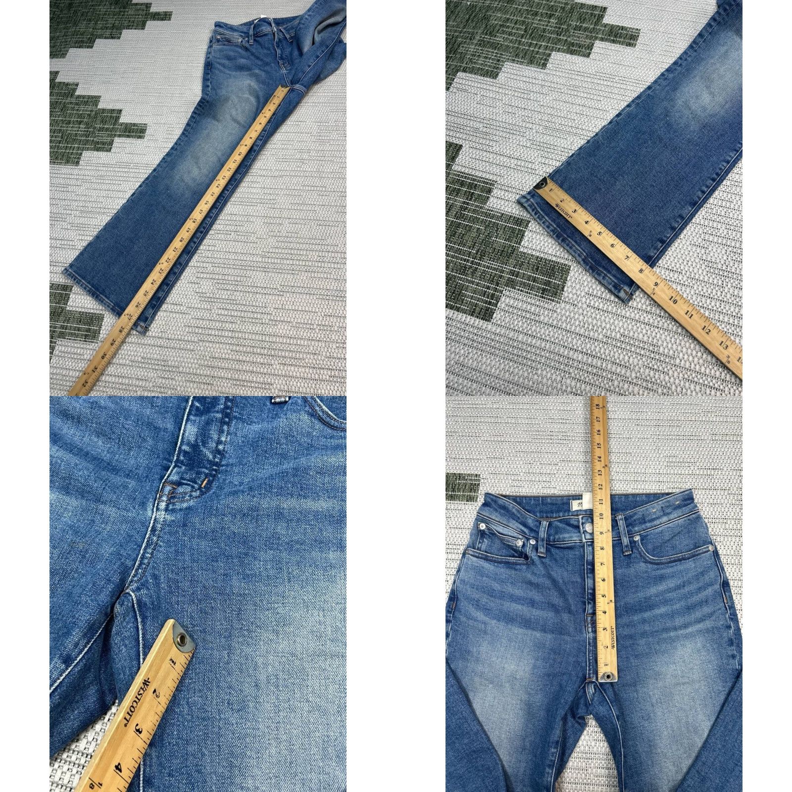 Madewell Madewell Jeans Women 27 Blue Denim Cotton Cropped Boot Cut Straight Leg 26x27 City Preppy 5-Pocket Womens Size 27" / US 4 / IT 40 - 8 Thumbnail