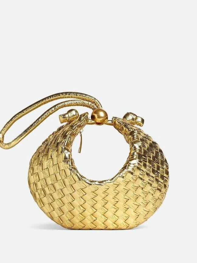 Bottega Veneta o1n1vont1124 Size: OS / Small Turn Clutch in Gold Size ONE SIZE - 1 Thumbnail