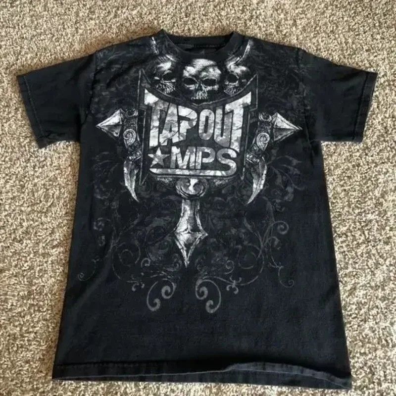 Vintage Gothic Skull TShirt Size US XL / EU 56 / 4 - 1 Thumbnail