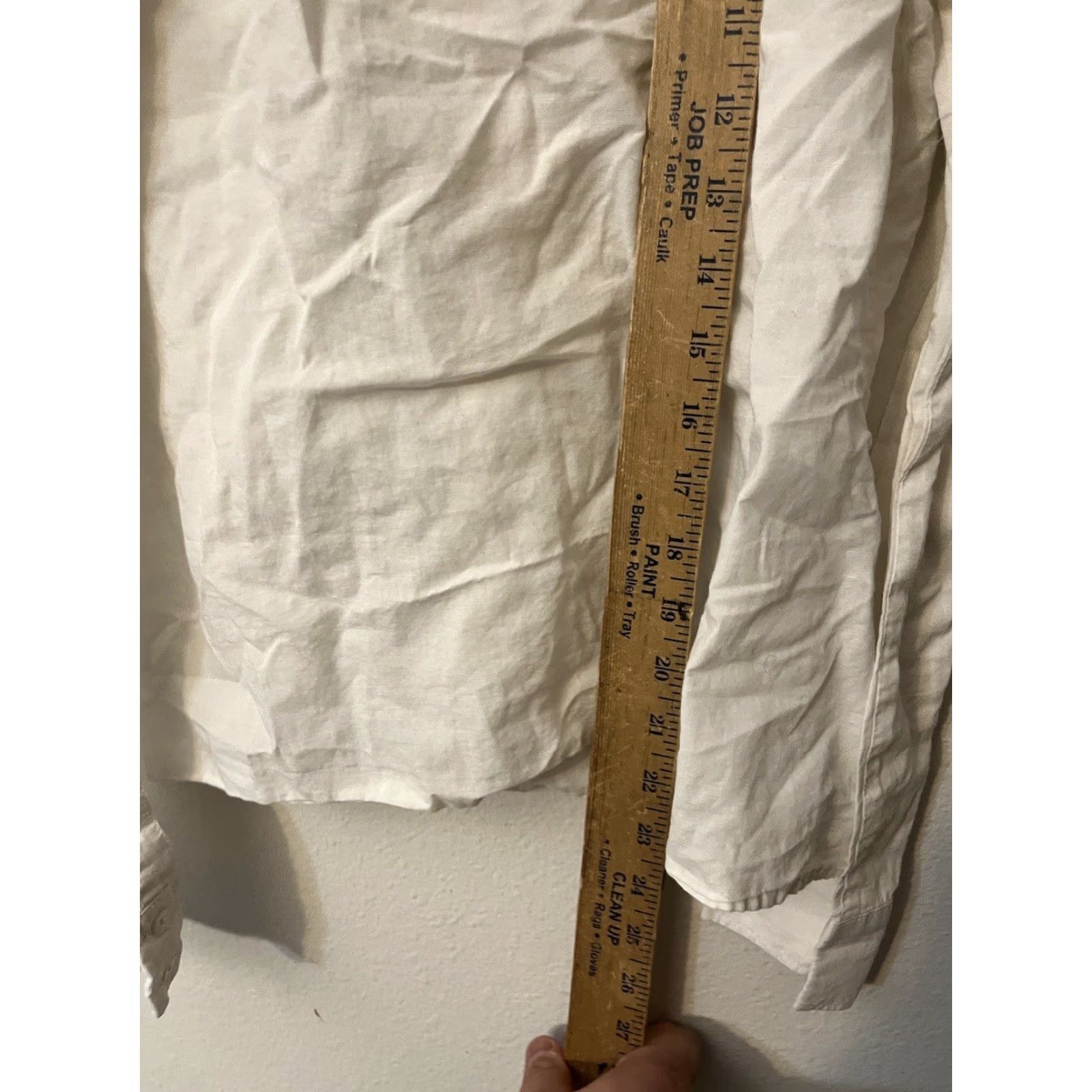 Express EXPRESS Women's Blouse Shirt Ivory Cold Shoulder Ruffle Button Down Long Sleeve Sz. S Size S / US 4 / IT 40 - 4 Thumbnail
