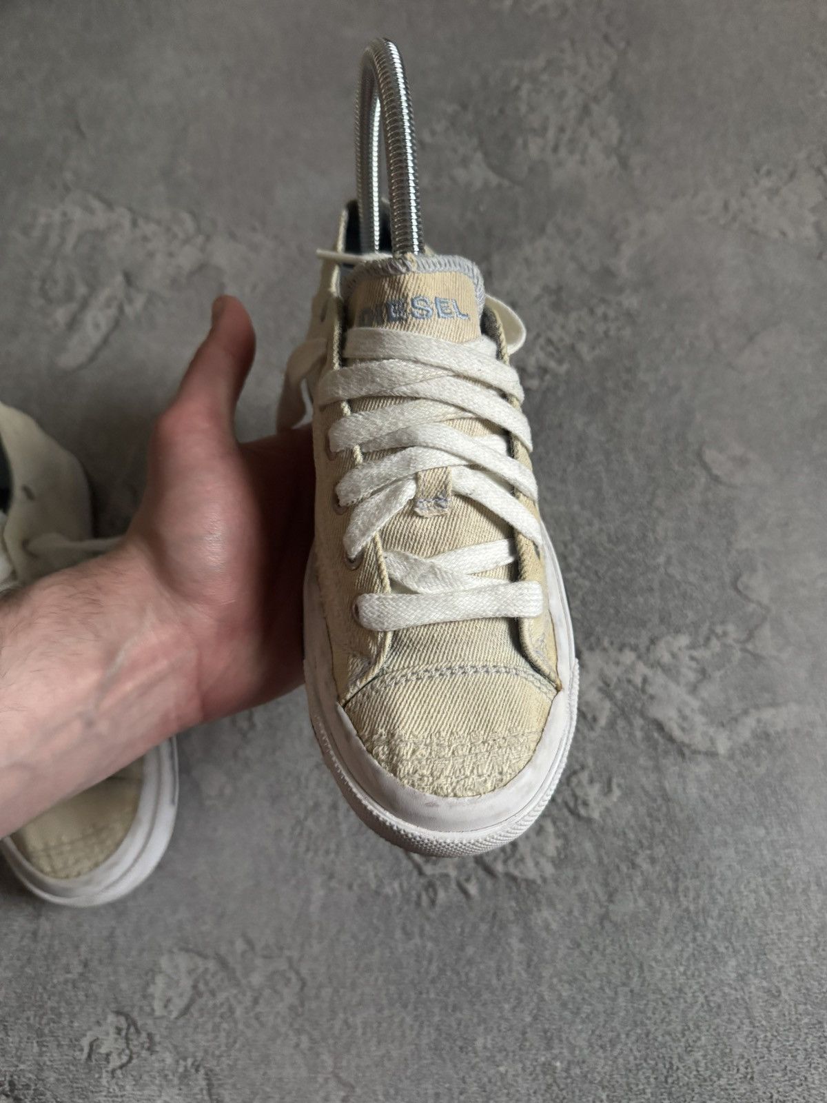 Diesel Diesel US6/EUR36/JPN23 low top denim sneakers shoes Y2K 90s Size US 6 / IT 36 - 13 Thumbnail
