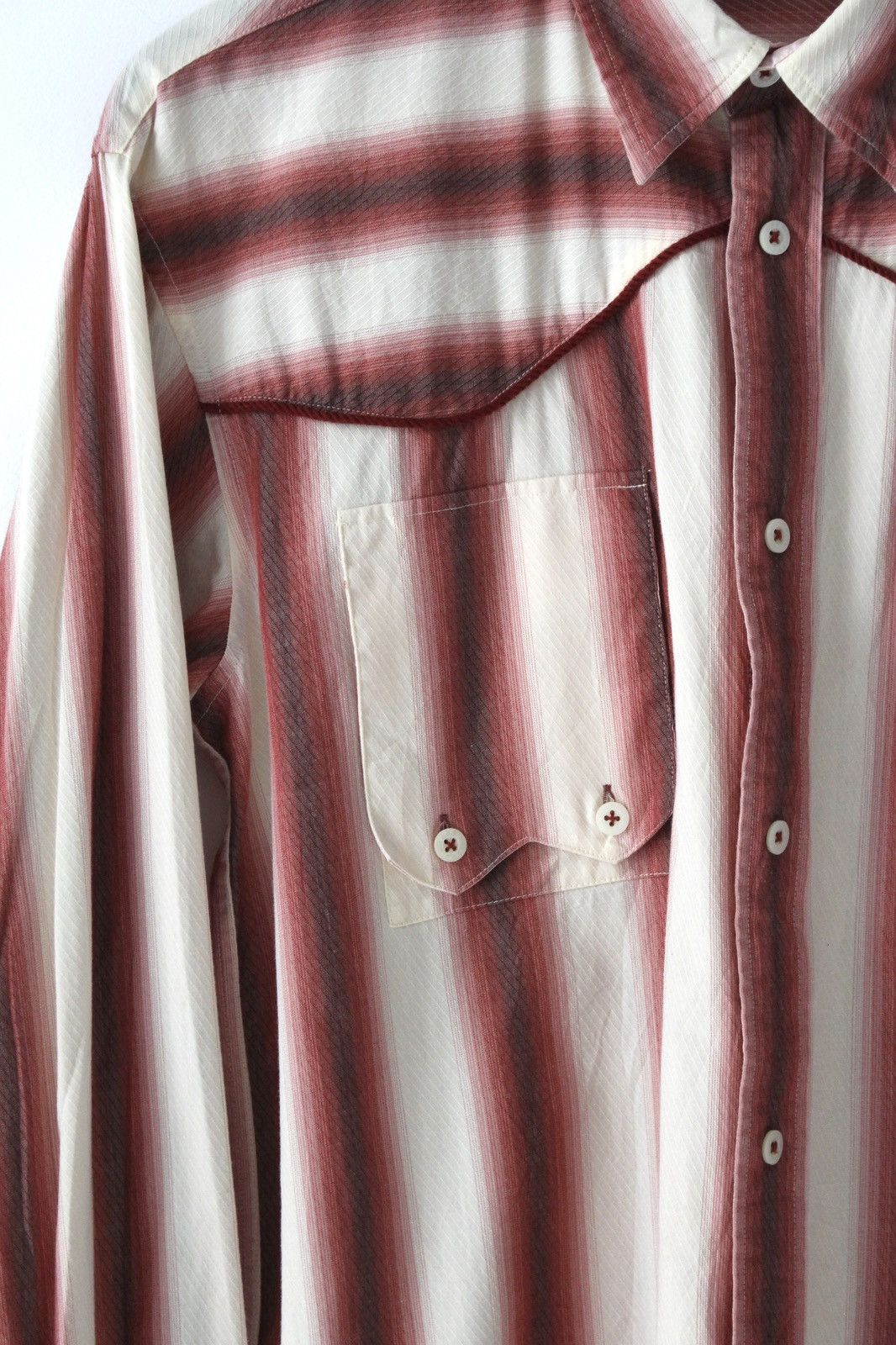 PPFM SS2002 PPFM SECRET POCKET OMBRÉ STRIPE WESTERN SHIRT Size US M / EU 48-50 / 2 - 4 Thumbnail