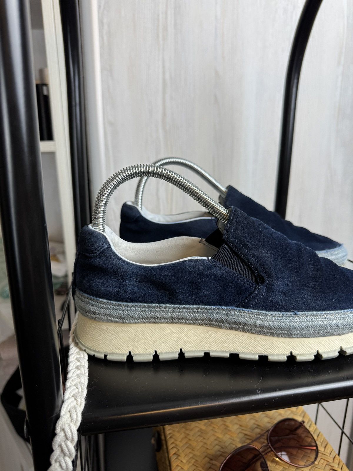 Prada Prada navy blue suede espadrilles sneakers Size US 8.5 / IT 38.5 - 3 Thumbnail