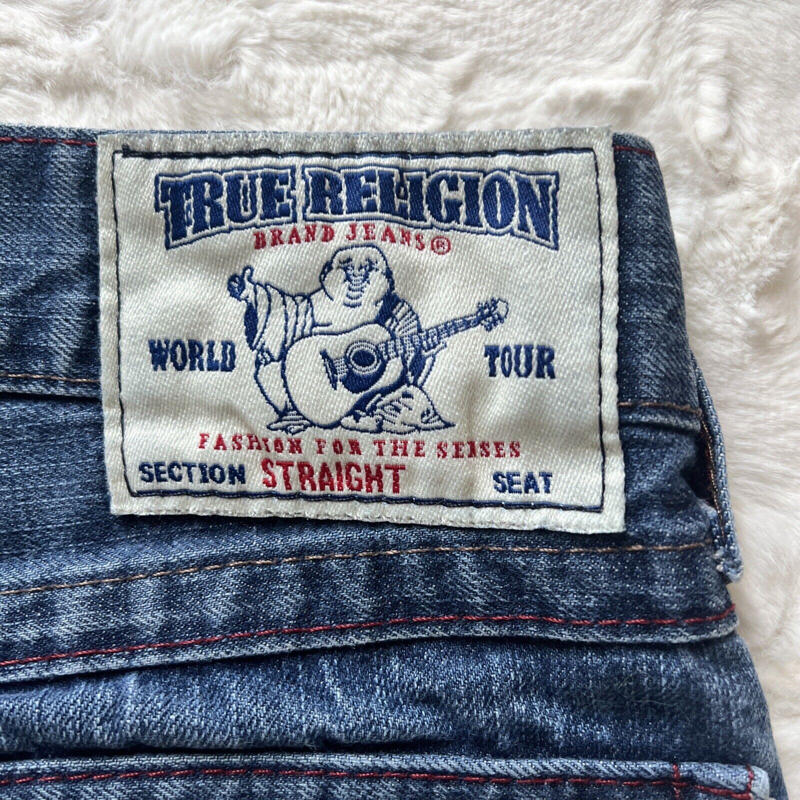 True Religion True Religion Jeans Men 33x27 Straight Leg Blue Denim Size US 33 - 7 Thumbnail