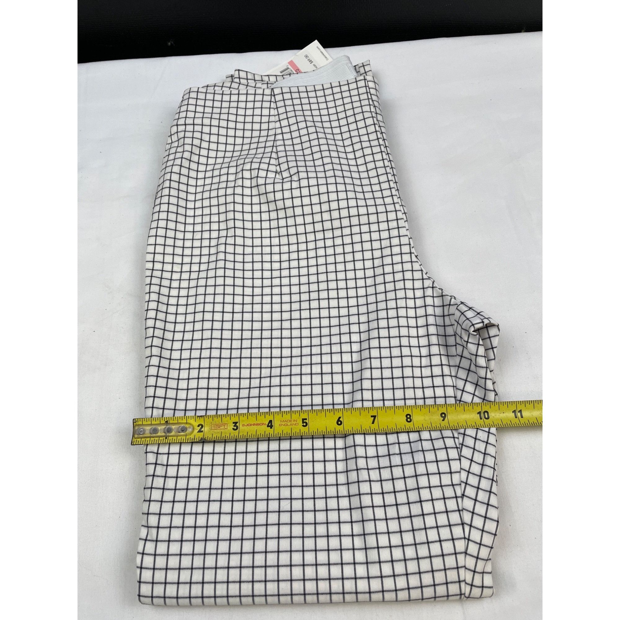 Calvin Klein Calvin Klein Women's White & Black Checkered Stretch Pants S Size 32" / US 10 / IT 46 - 5 Thumbnail