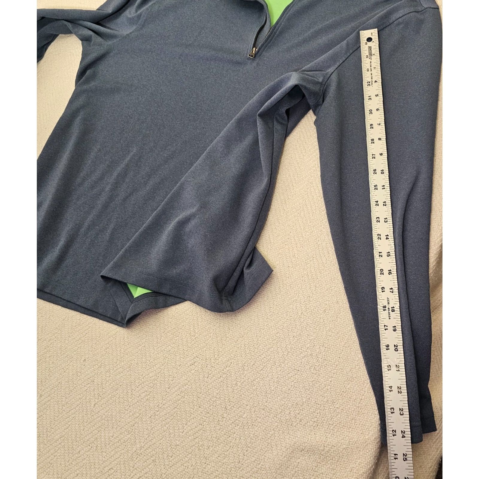 Vintage Walter Hagen Golf Shirt XL Mock Neck 1/4 Zip Pullover Blue Green Fleece Lined Activewear Mens Regular Size US XL / EU 56 / 4 - 5 Thumbnail