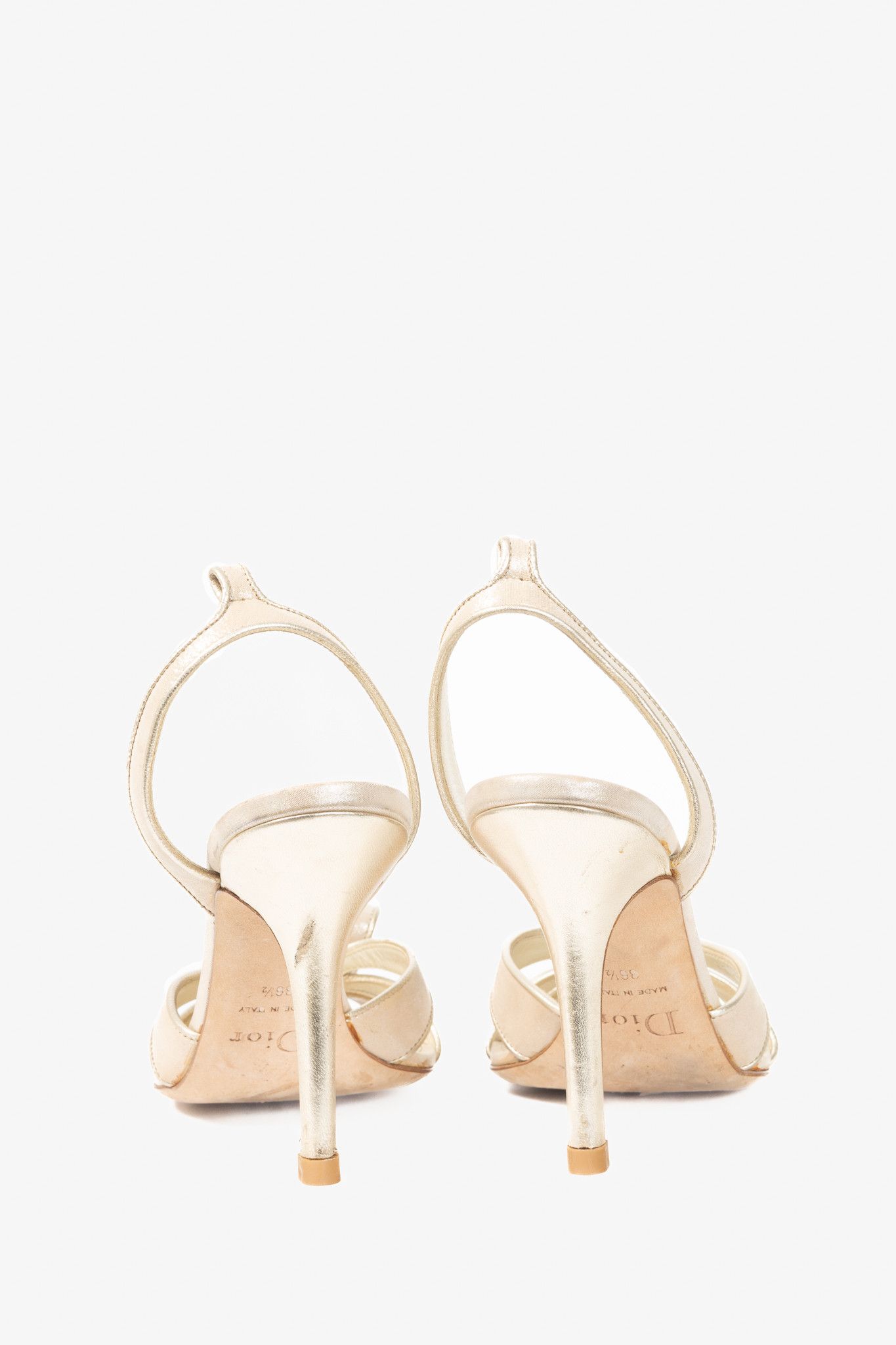 Dior Christian Dior Karma Metallic Nude Suede Heels Size US 6 / IT 36 - 3 Thumbnail