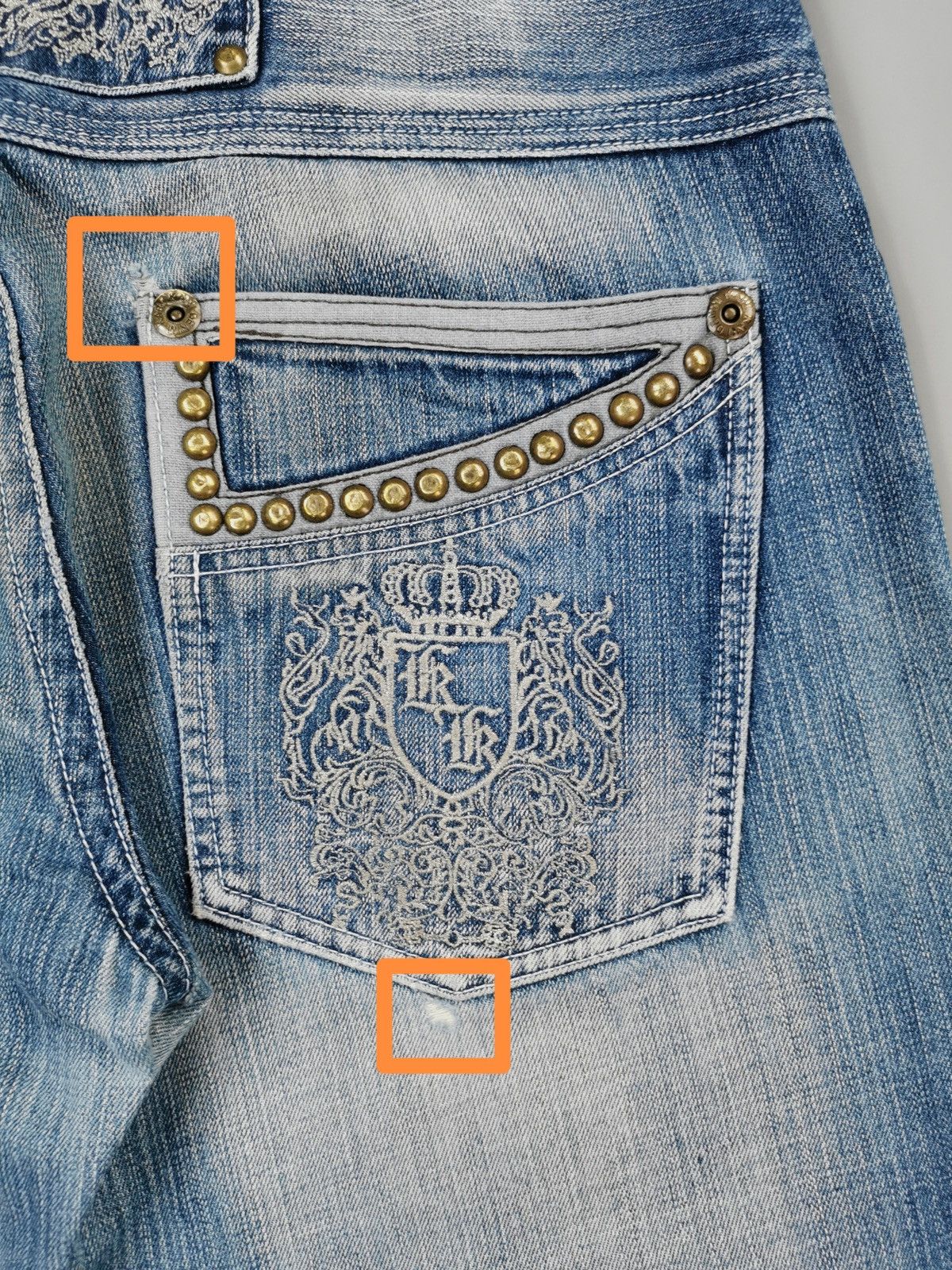 Vintage Vintage Karl Kani Embellish Denim Jeans Size US 34 / EU 50 - 9 Thumbnail