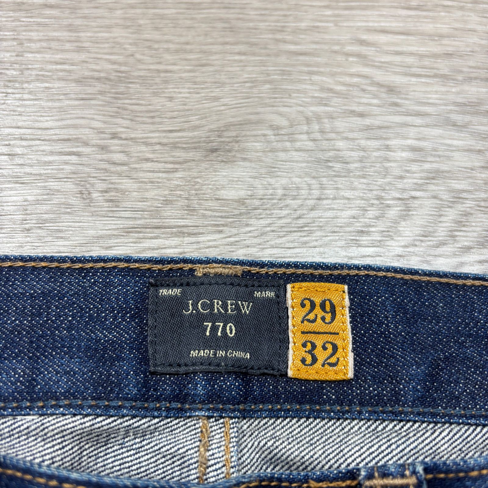 J.Crew J. Crew 770 Kaihara Denim Japanese Straight Leg Jeans 29x32 Size US 29 - 4 Thumbnail
