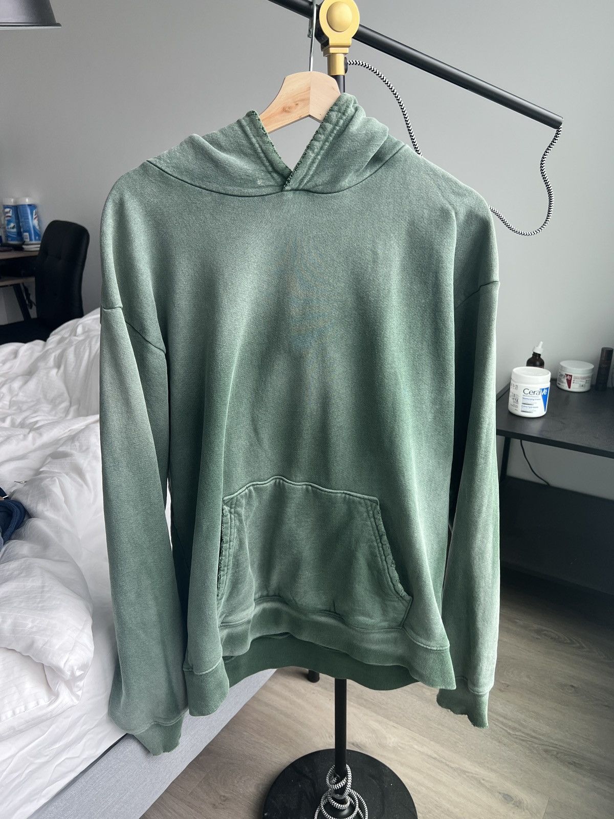 image of Kai Waffle Hoodie Vintage Green, Men's (Size Medium)