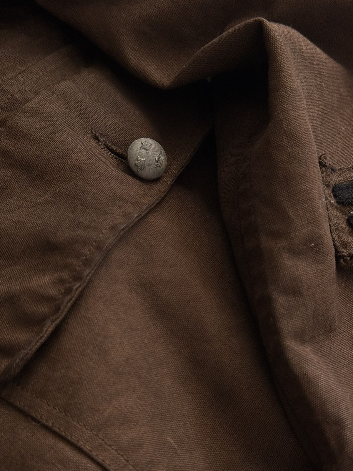 Vintage Vintage 1960s Swedish Army Work Brown Jacket Size US M / EU 48-50 / 2 - 8 Thumbnail
