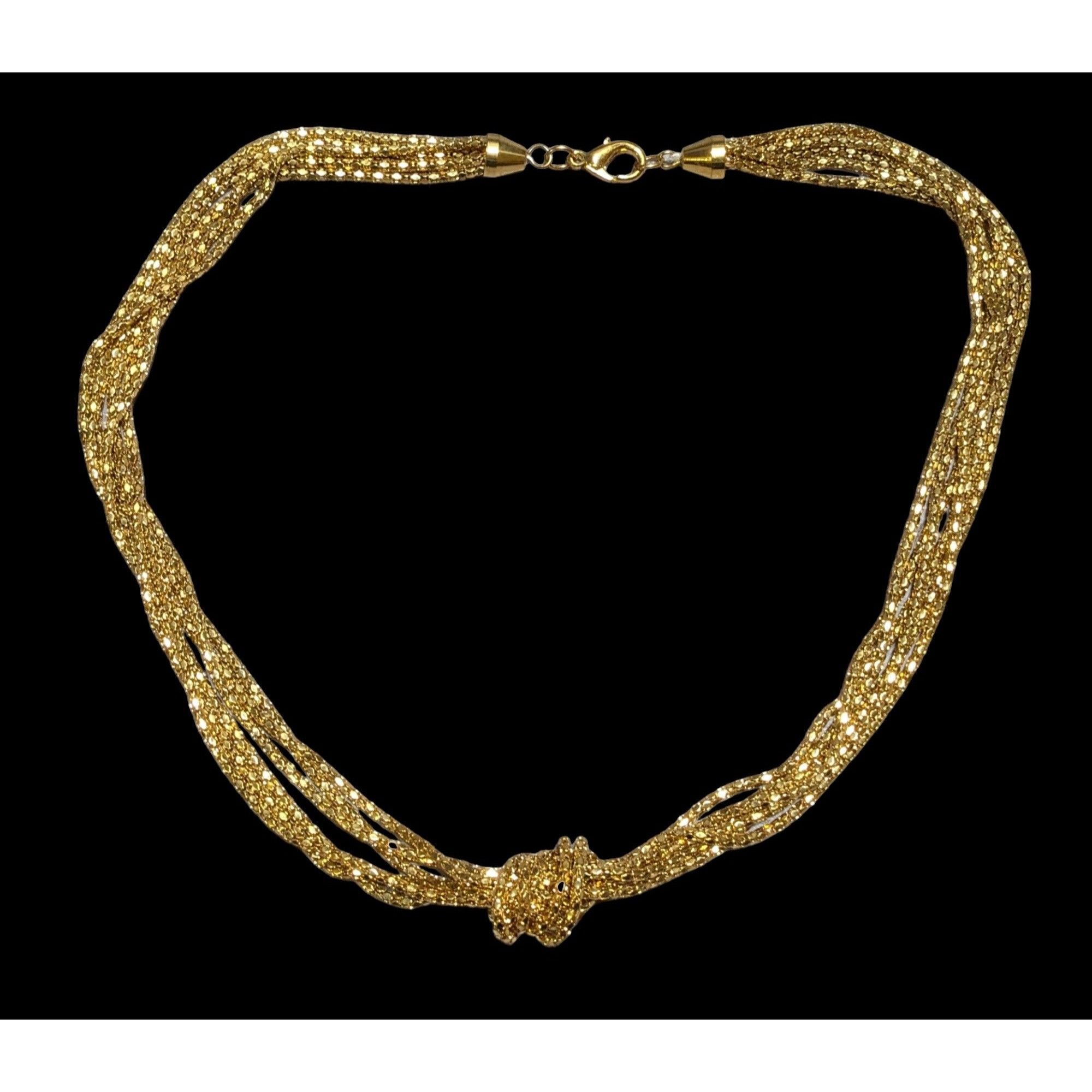 Other Glam Gold Multilayer Knotted Chain Necklace Size ONE SIZE - 1 Thumbnail