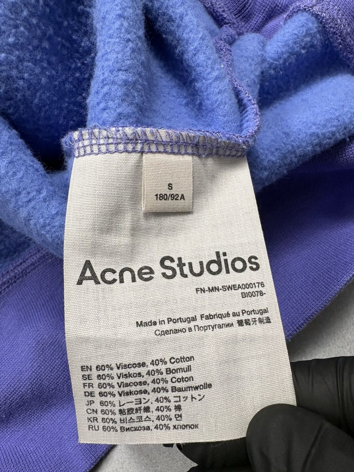 Acne Studios Acne Studios Logo Collar Sweatshirt Purple Rare Size US L / EU 52-54 / 3 - 14 Thumbnail