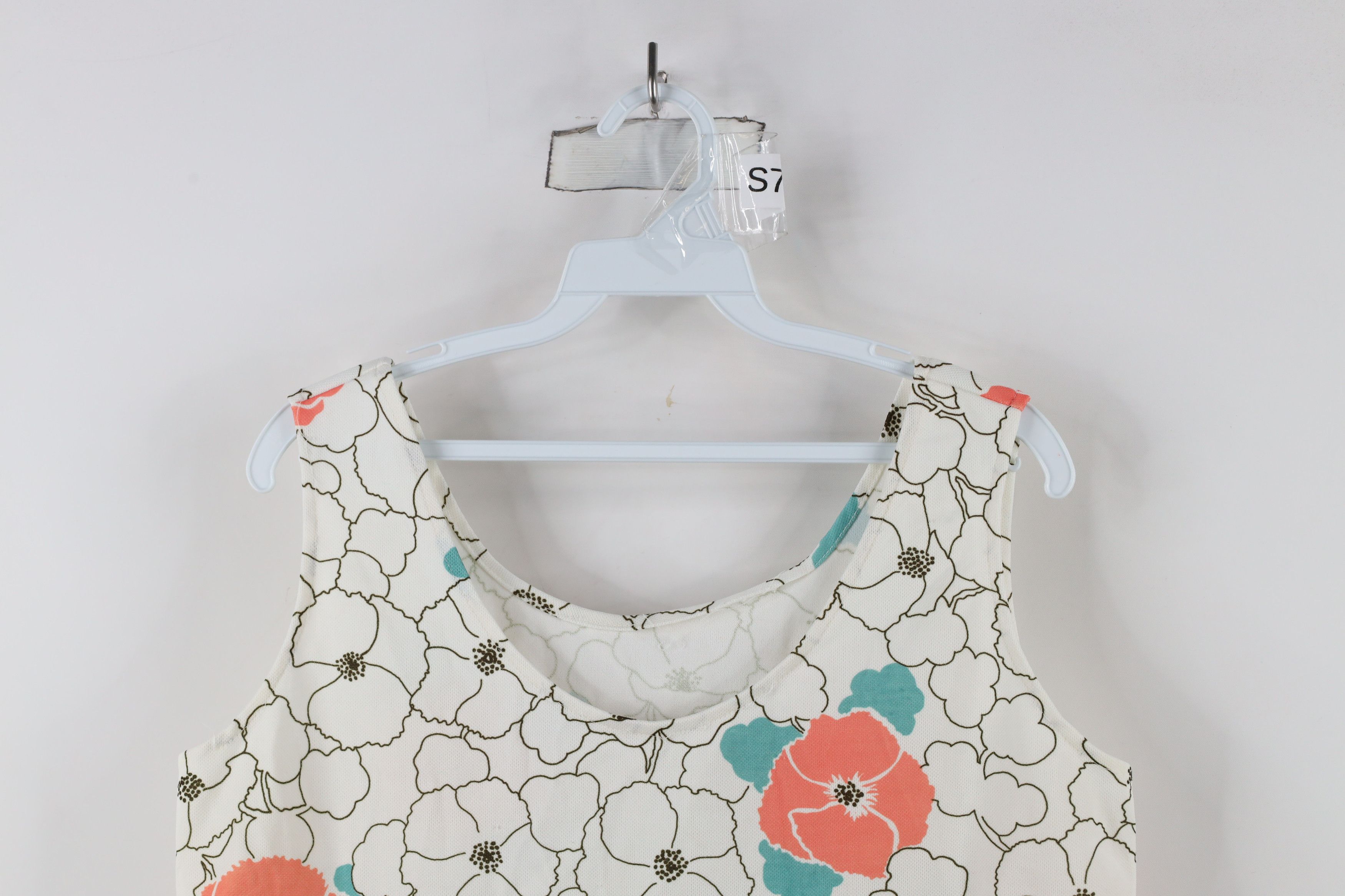 Vintage Vintage 70s Mid Century Modern MCM Flower Tank Top T-Shirt Size XL / US 12-14 / IT 48-50 - 2 Thumbnail