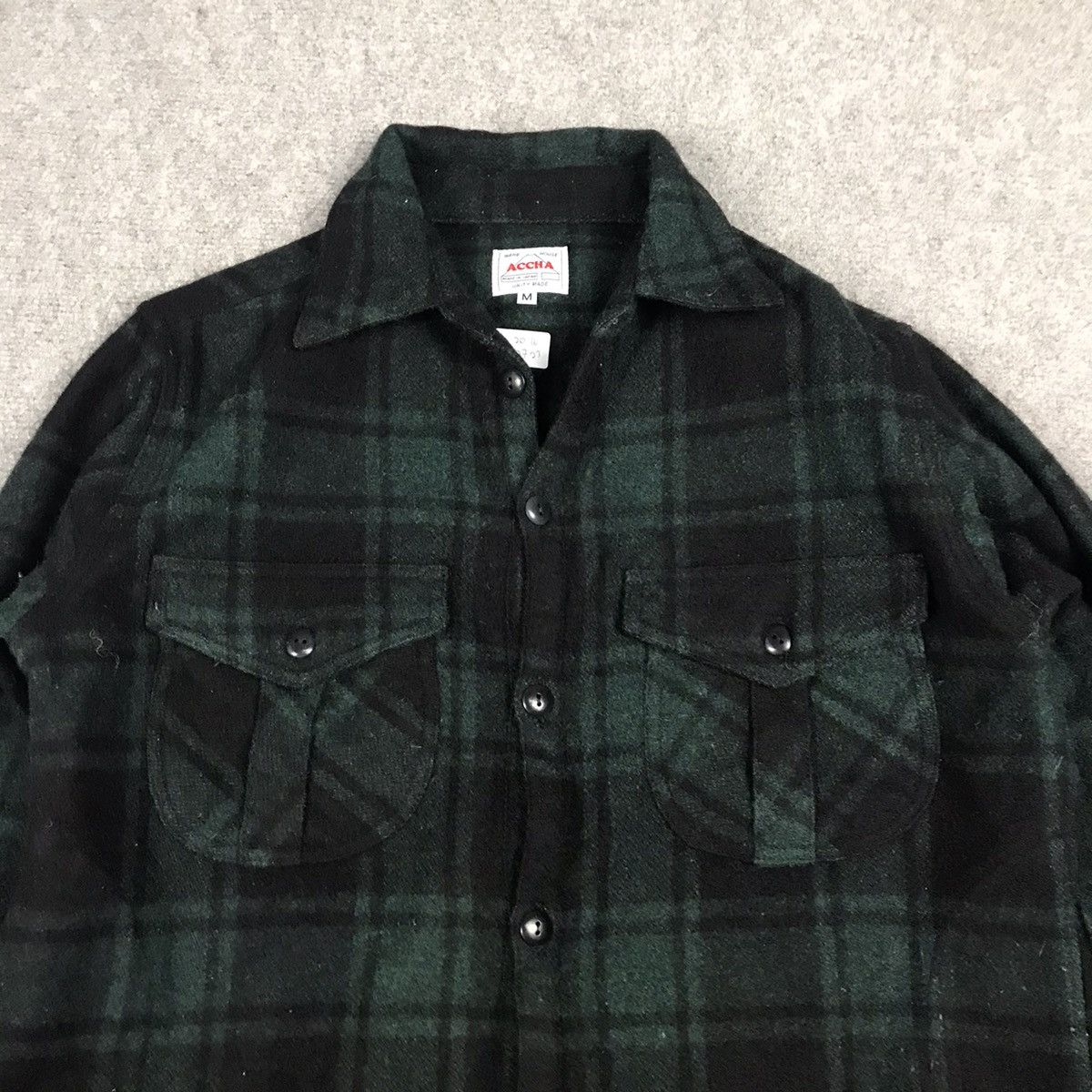 Japanese Brand ACCHA MADE IN JAPAN UNITY MADE WOOL BUTTON UP SHIRT JACKET Size US M / EU 48-50 / 2 - 2 Thumbnail