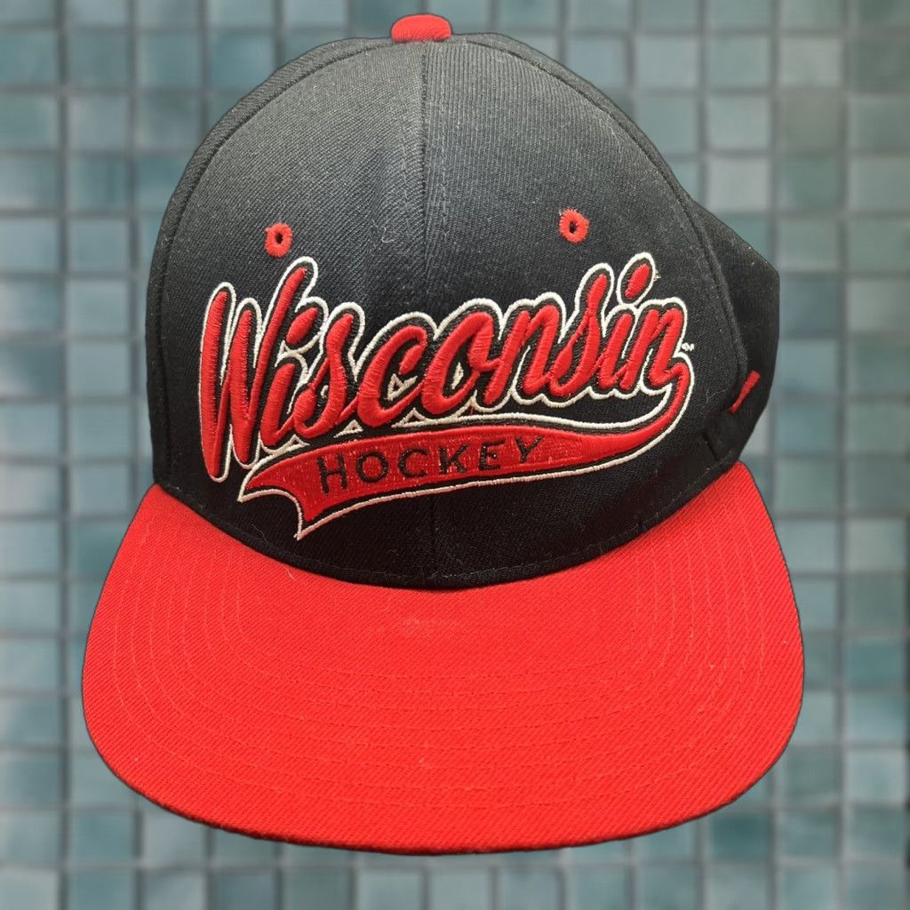 Zephyr VINTAGE Zephyr Wisconsin 1994 Rose Bowl Champions Snapback Hat - Adjustable Black Wool Adult Mens Size ONE SIZE - 1 Thumbnail