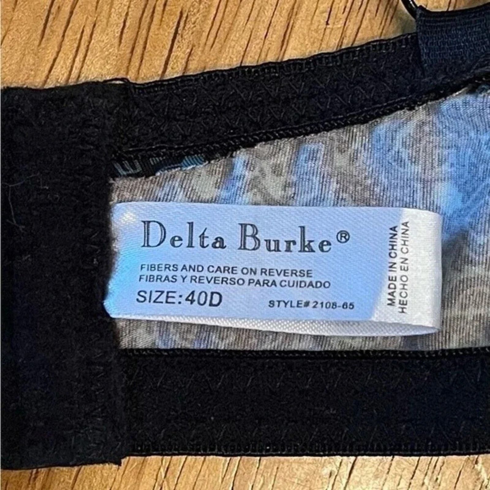 Delta Delta Burke lacy fully lined underwire bra, size 40D Size ONE SIZE - 3 Thumbnail