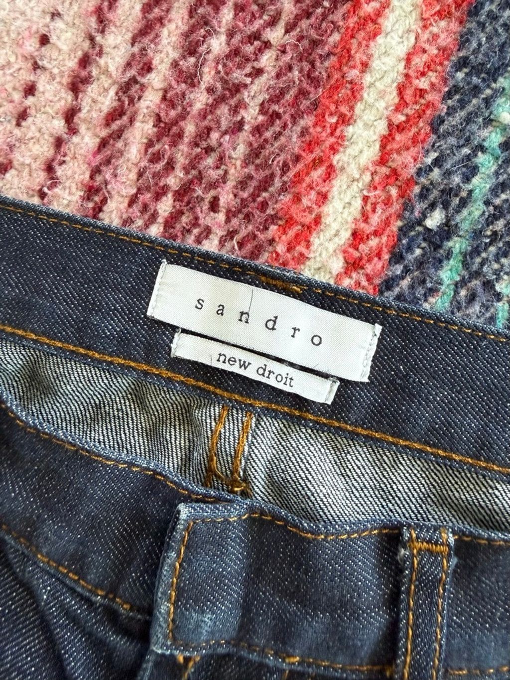 Sandro Sandro Slim Straight Dark Wash Jeans Waist 31 Size US 31 - 3 Thumbnail