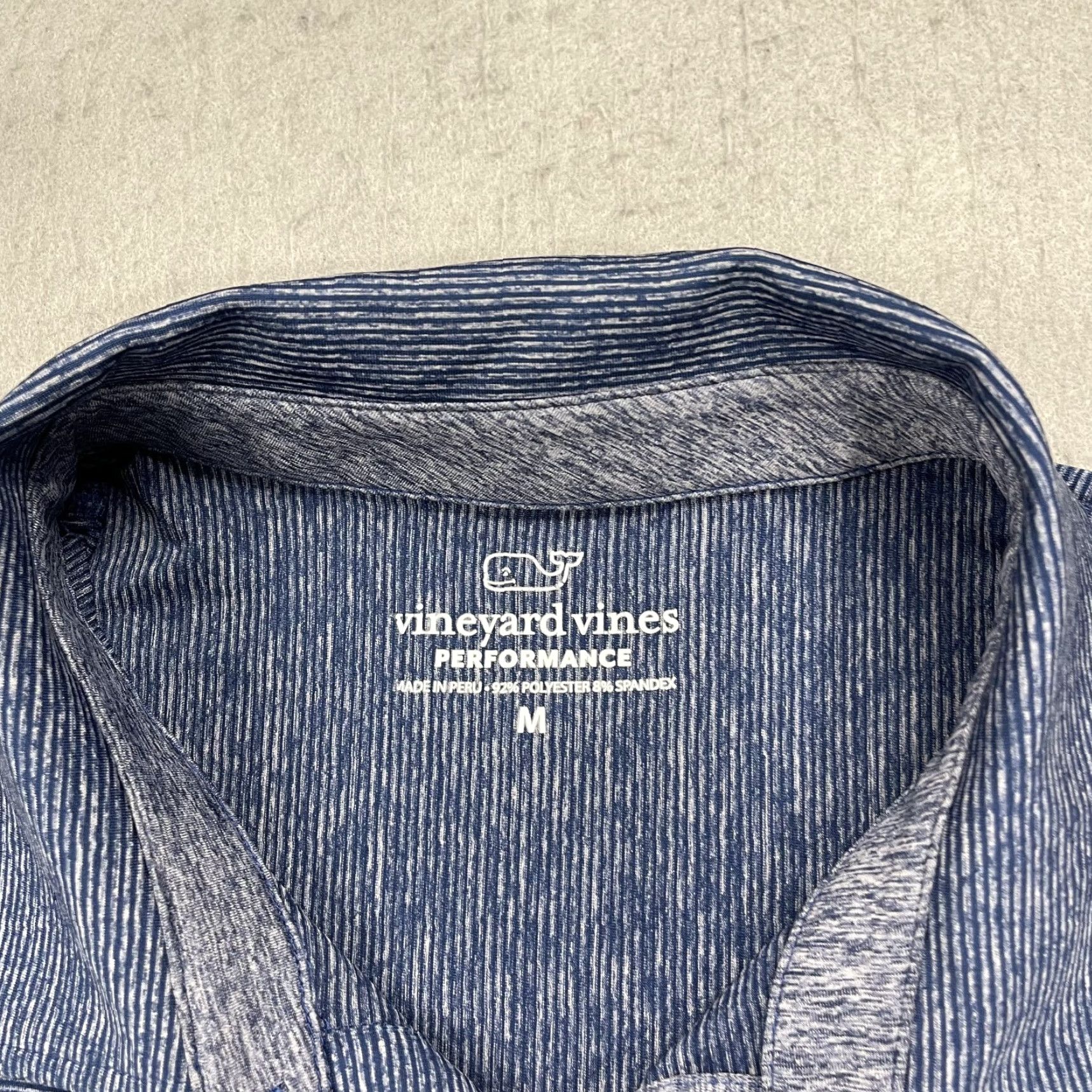 Vineyard Vines Vineyard Vines Polo Shirt Mens M Blue Striped Performance Golf Shirt Size US M / EU 48-50 / 2 - 3 Thumbnail