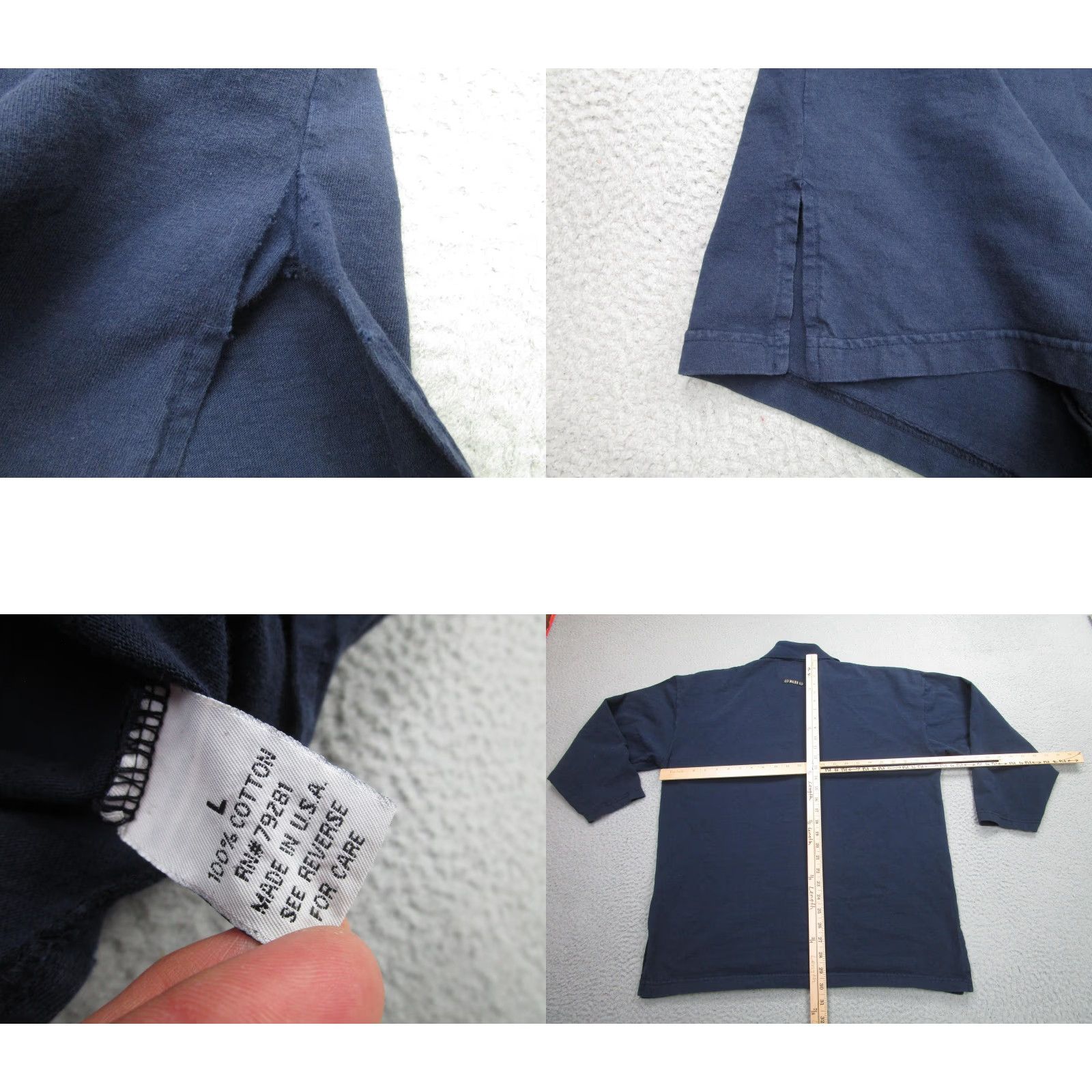 Vintage VINTAGE Xcit Shirt Womens Large Navy Blue Button-Up Long Sleeve Made USA Casual Cotton Women’s Large Navy Button Front Size L / US 10 / IT 46 - 8 Thumbnail