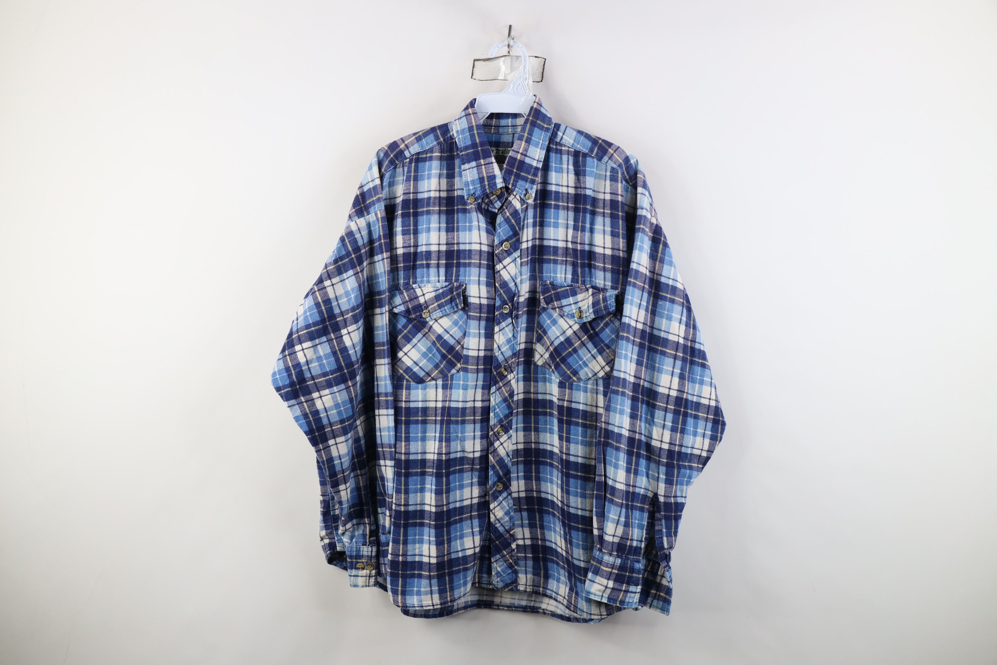 Vintage Vintage 90s Streetwear Baggy Flannel Button Down Shirt Plaid Size US XL / EU 56 / 4 - 1 Thumbnail