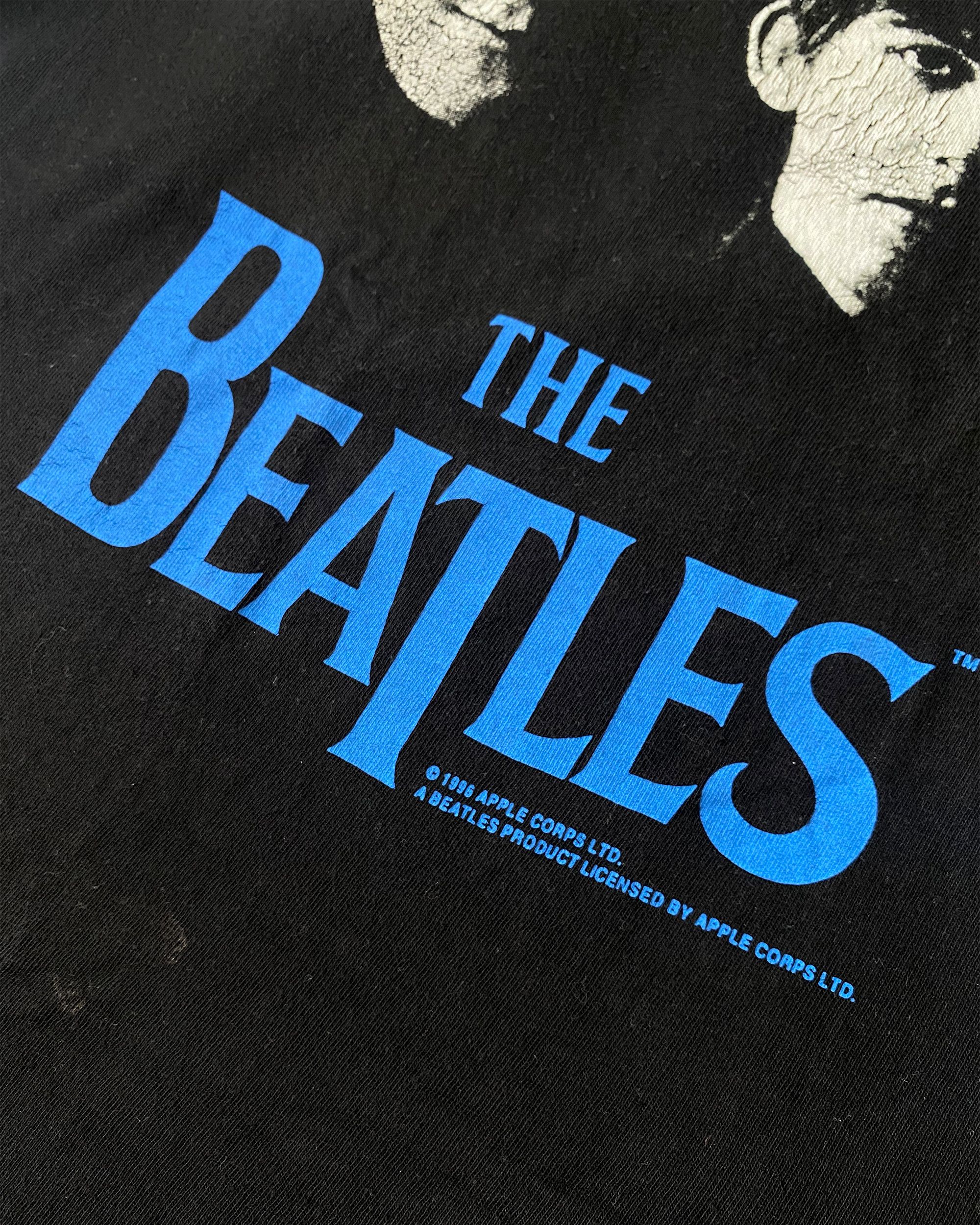 Vintage 1996 The Beatles Logo Band T-Shirt Size US L / EU 52-54 / 3 - 4 Thumbnail
