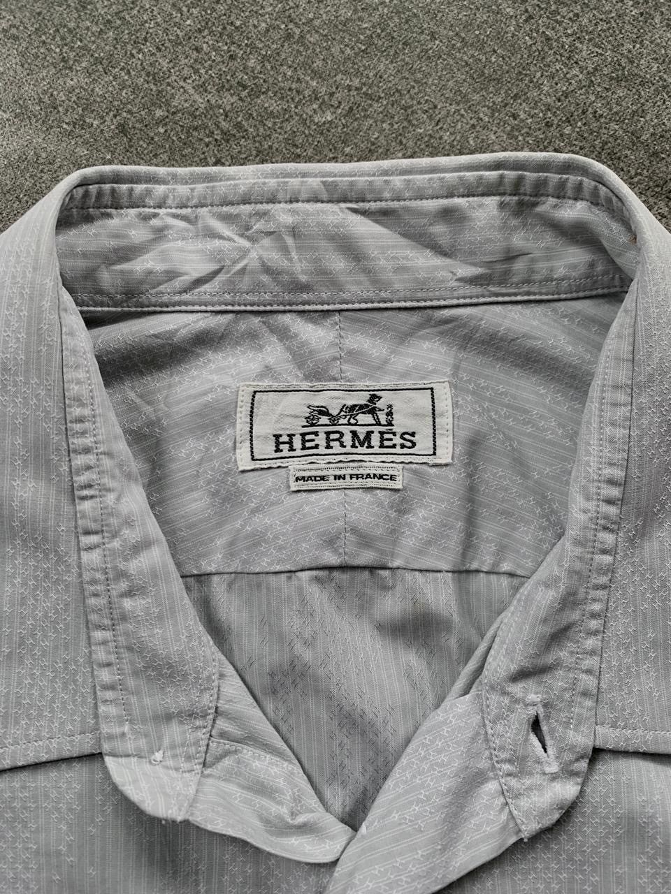 Hermes FREE TAX! Textured Longsleeve Shirt Size US M / EU 48-50 / 2 - 7 Thumbnail