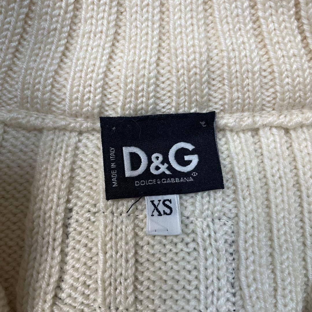 Dolce & Gabbana 2000s D&G White Wool Zipper Jacket Size US XS / EU 42 / 0 - 4 Thumbnail
