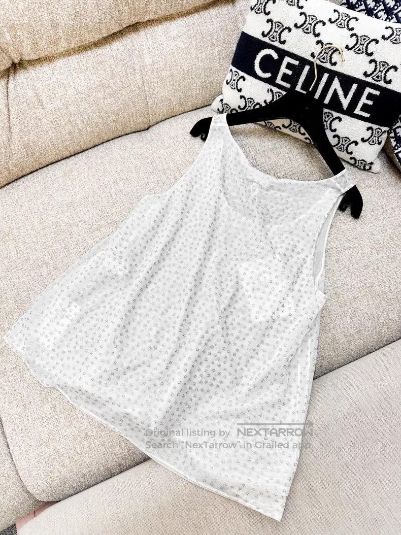 Chanel Chanel Mulberry silk full print silver double c small logo Size XS / US 0-2 / IT 36-38 - 3 Thumbnail