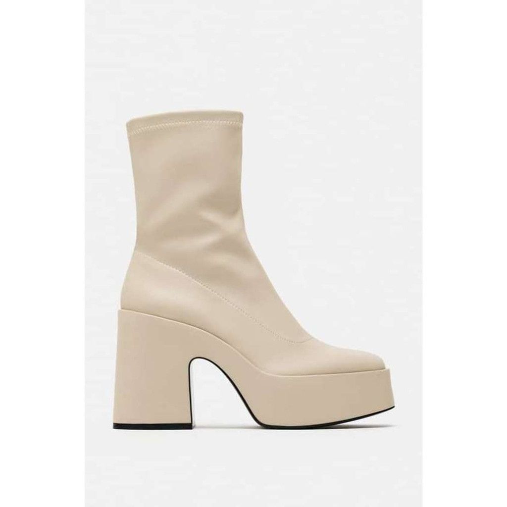 Zara Zara Platform Heeled Ankle Boots Size 8 US / 39 EU Size US 8 / IT 38 - 4 Thumbnail