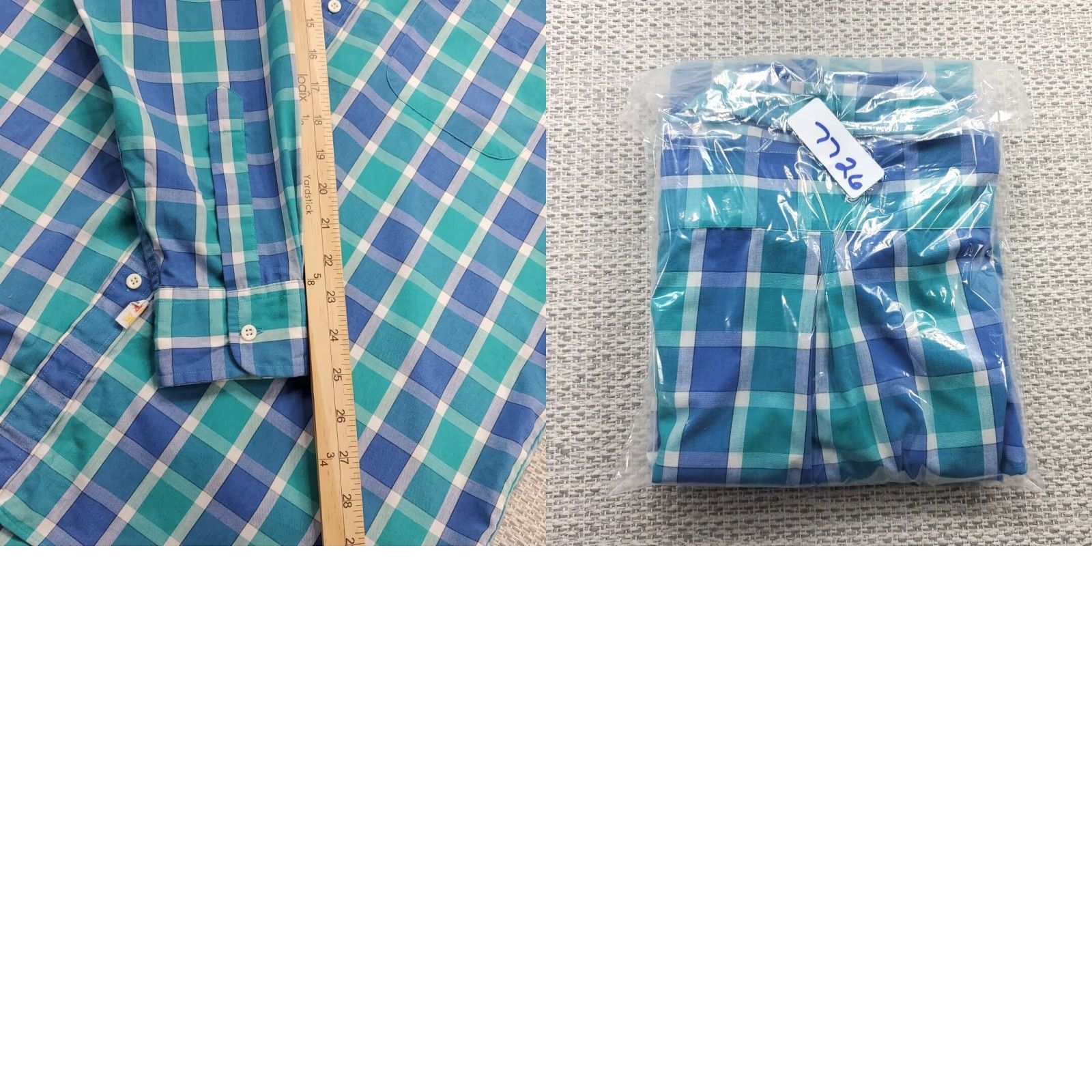 Yves Saint Laurent VINTAGE Yves Saint Laurent Shirt Mens L Long Sleeve Plaid Casual Shirt Size US L / EU 52-54 / 3 - 9 Thumbnail