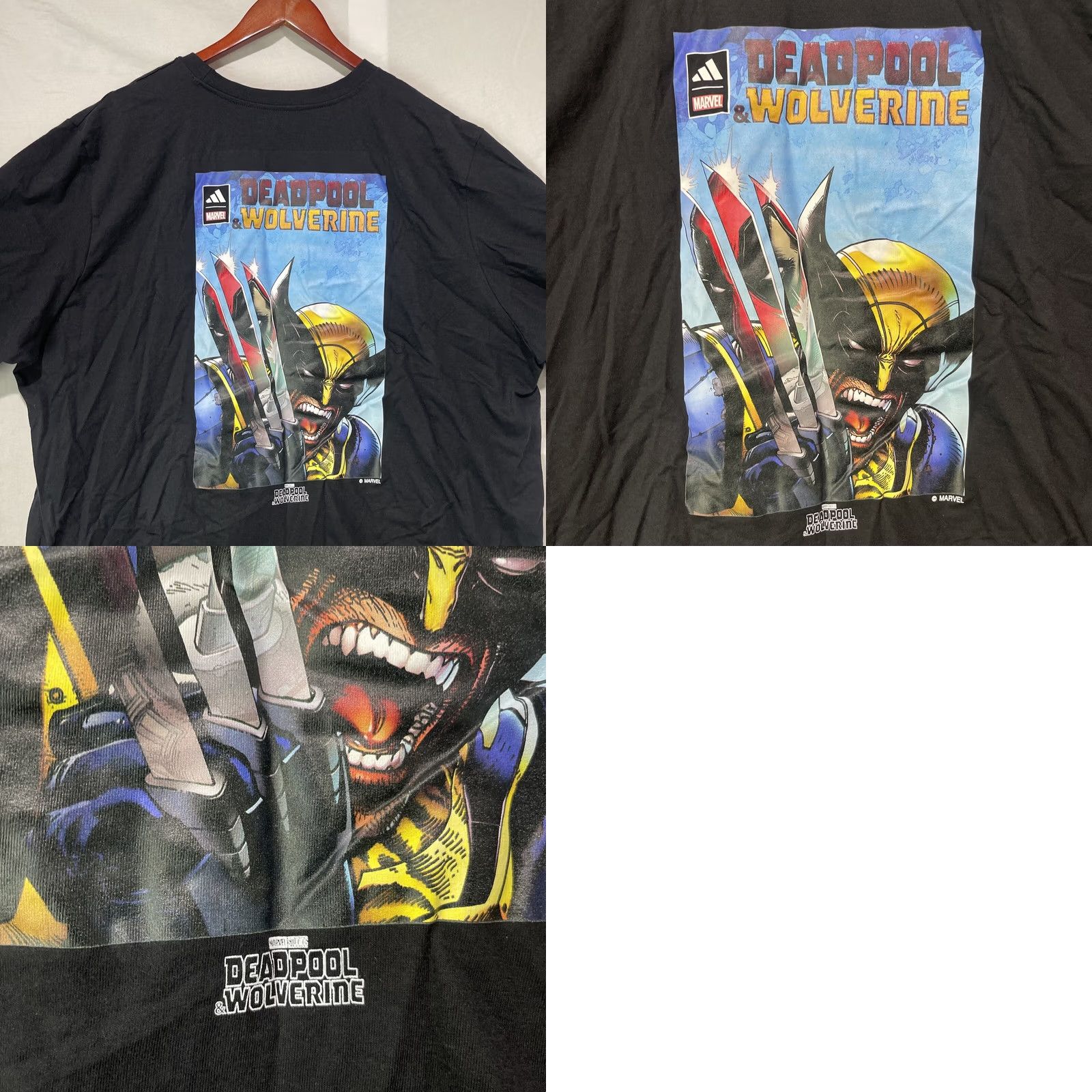 Adidas Deadpool Wolverine Shirt Mens 2XL Black Adidas Marvel Superheroes Comic Cover Shirt Size US XXL / EU 58 / 5 - 9 Thumbnail