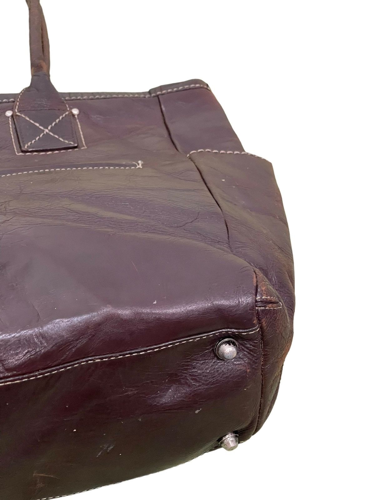 Japanese Brand Full Grain Leather Patina Tsuchiya Kaban Shoulder Bag 3🟩 Size ONE SIZE - 9 Thumbnail
