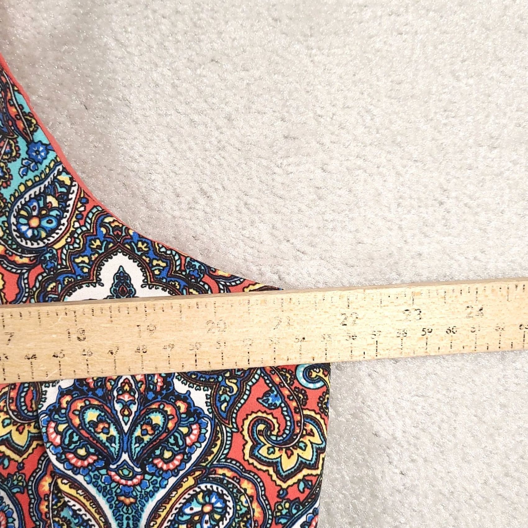 Vintage Maurices Women Dress 3X Spaghetti Strap Paisley Print Cinch Waist Short Summer Womens Size 40" / US 18 - 4 Thumbnail