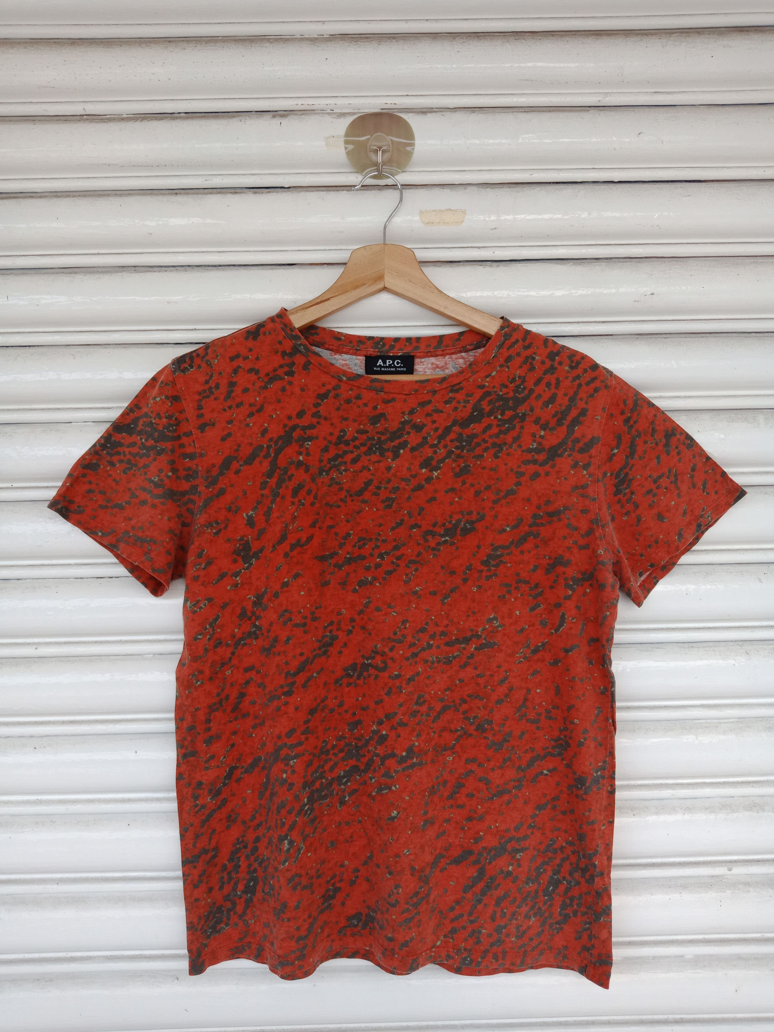 image of A P C x Archival Clothing Camo in Orange, Men's (Size Medium)