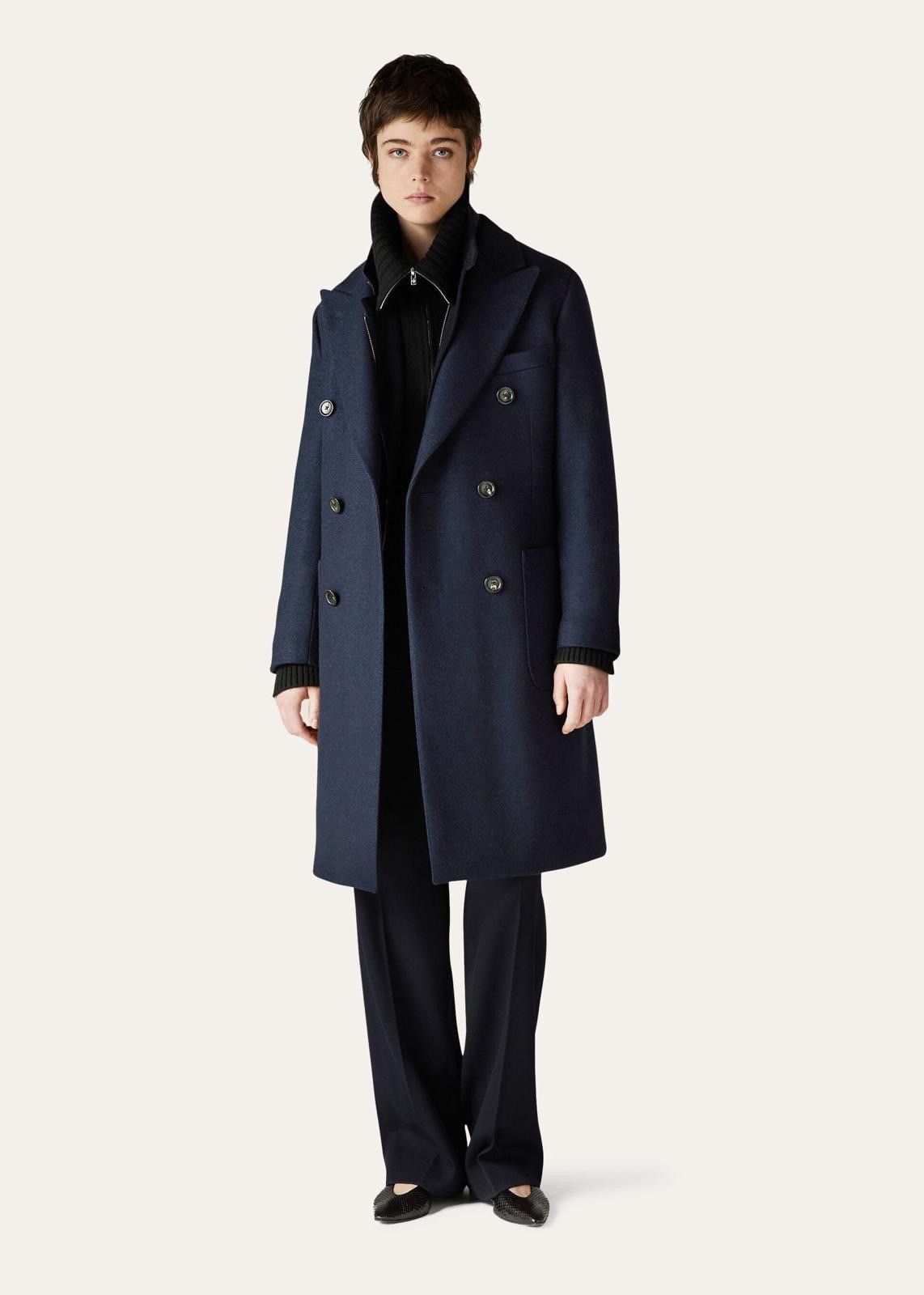 Loro Piana o1srvl11e0824 Herwin Cashmere Coat in Navy Blue Size M / US 6-8 / IT 42-44 - 6 Thumbnail