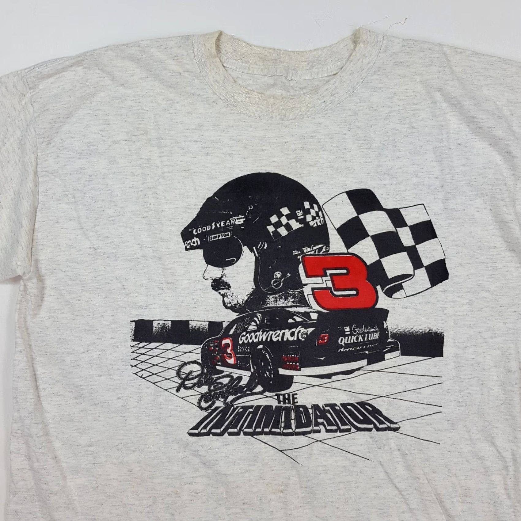 Fruit Of The Loom VINTAGE Dale Earnhardt NASCAR T-Shirt Gray 90s Short Sleeve XL Mens United States Graphic Print Racing Shirt Size US XL / EU 56 / 4 - 2 Thumbnail