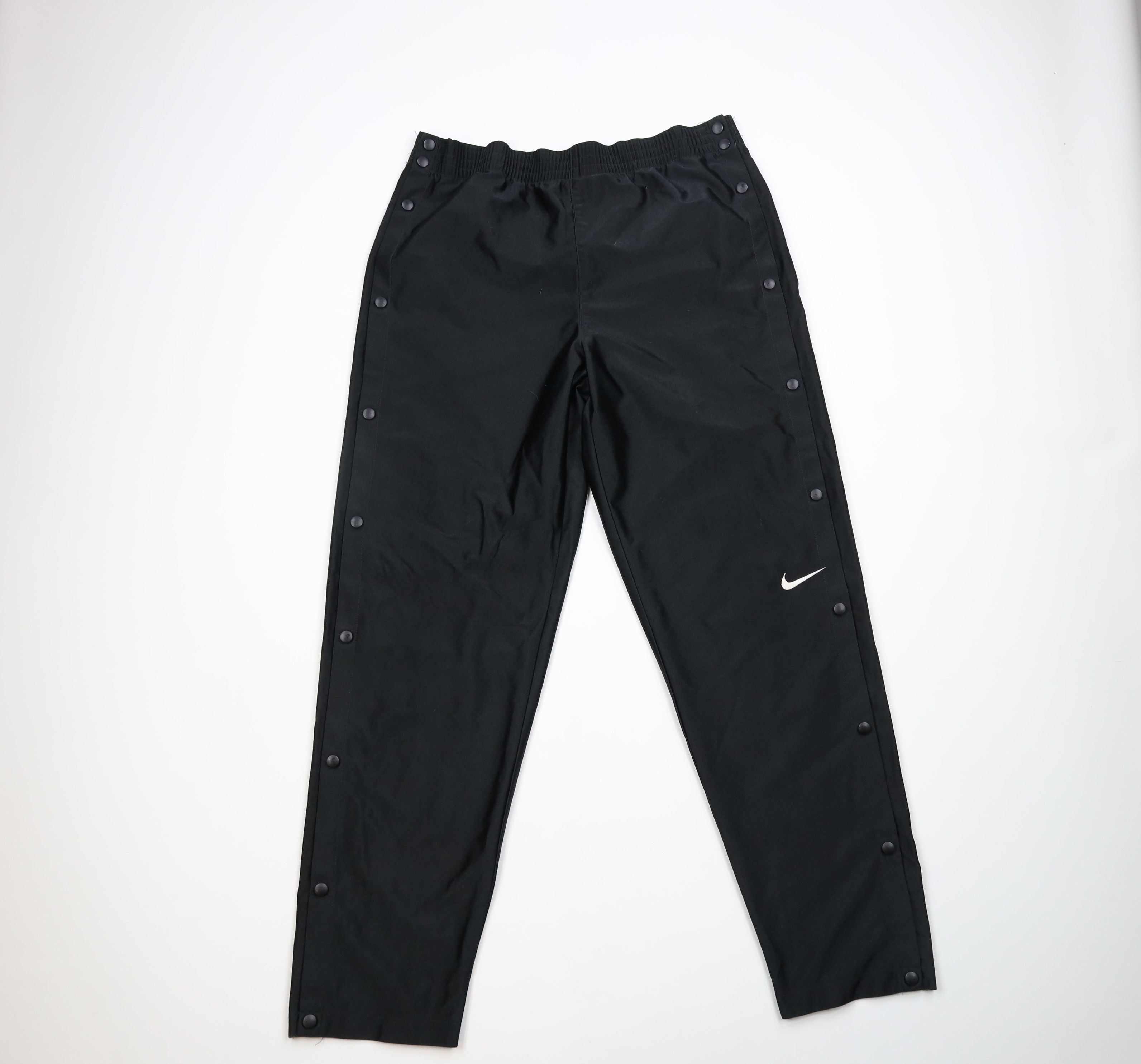 Vintage 90s Nike Scott Mini Swoosh Tearaway Sweatpants Black