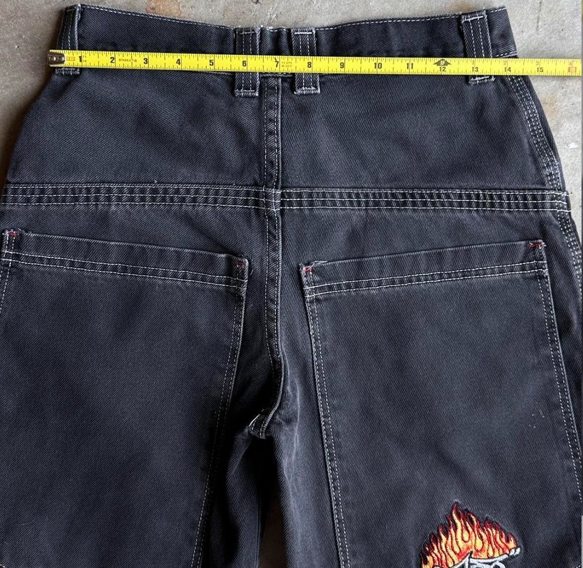 JNCO ultra rare 90s ‘Flame JNCO Patch Jeans distressed Grail pair Size US 28 / EU 44 - 6 Thumbnail