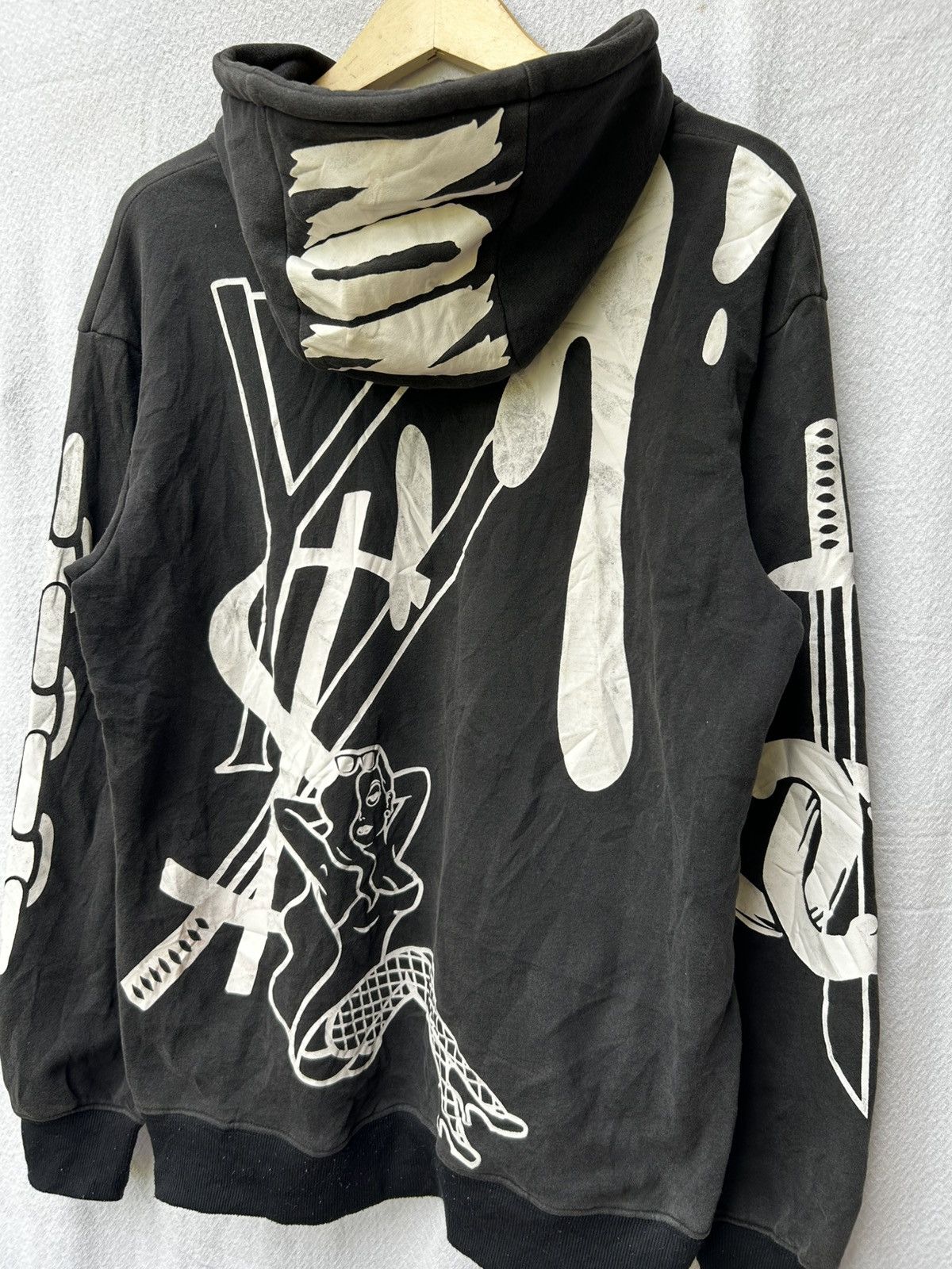 Japanese Brand OuterSpace Japanese Style Skull Archived Hoodie Ifsixwasnine Size US L / EU 52-54 / 3 - 4 Thumbnail
