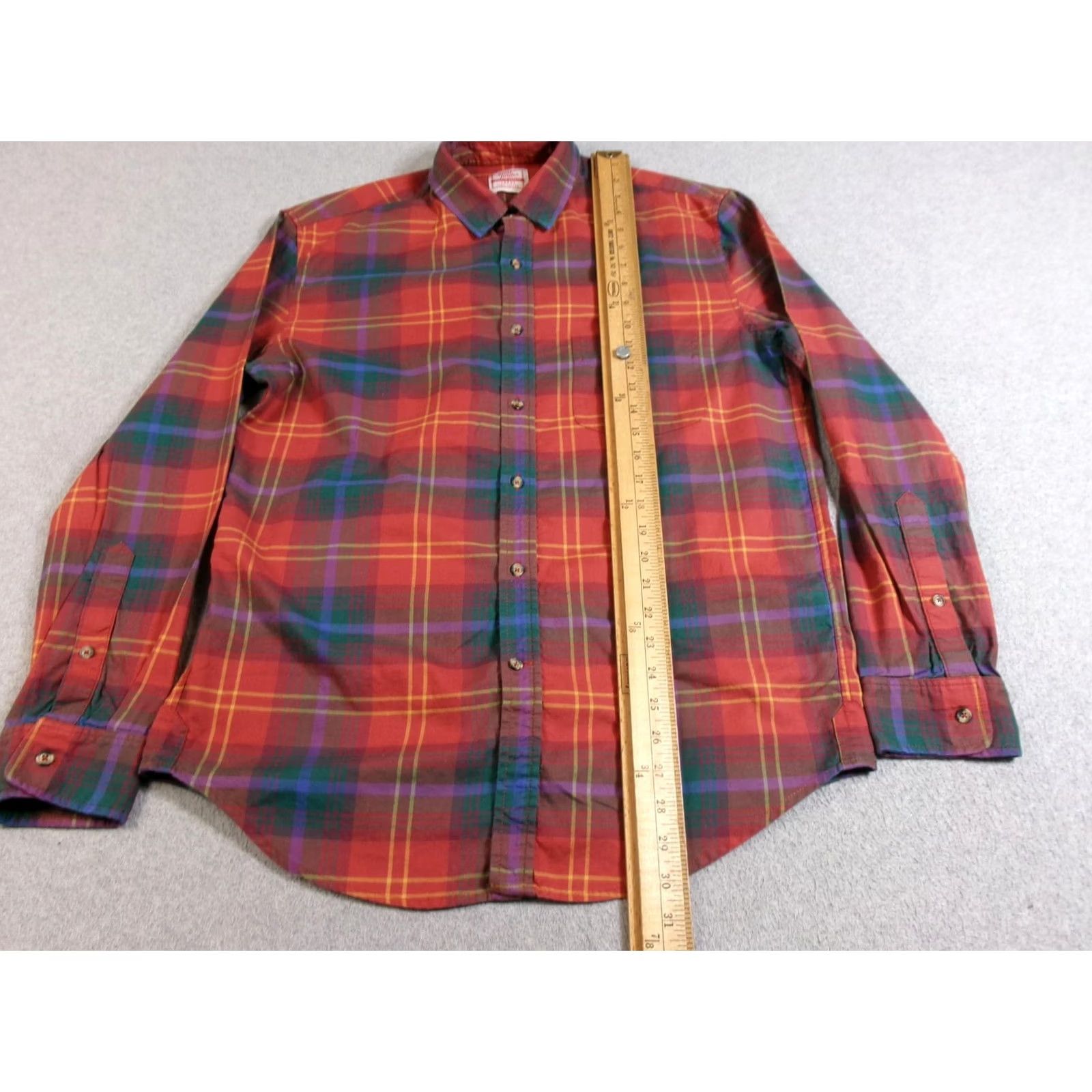 Flint And Tinder Flint and Tinder Shirt Men L Plaid Button-Down Made USA 100% Cotton Heritage Red Classic Casual Fall Vintage No Size US L / EU 52-54 / 3 - 7 Thumbnail