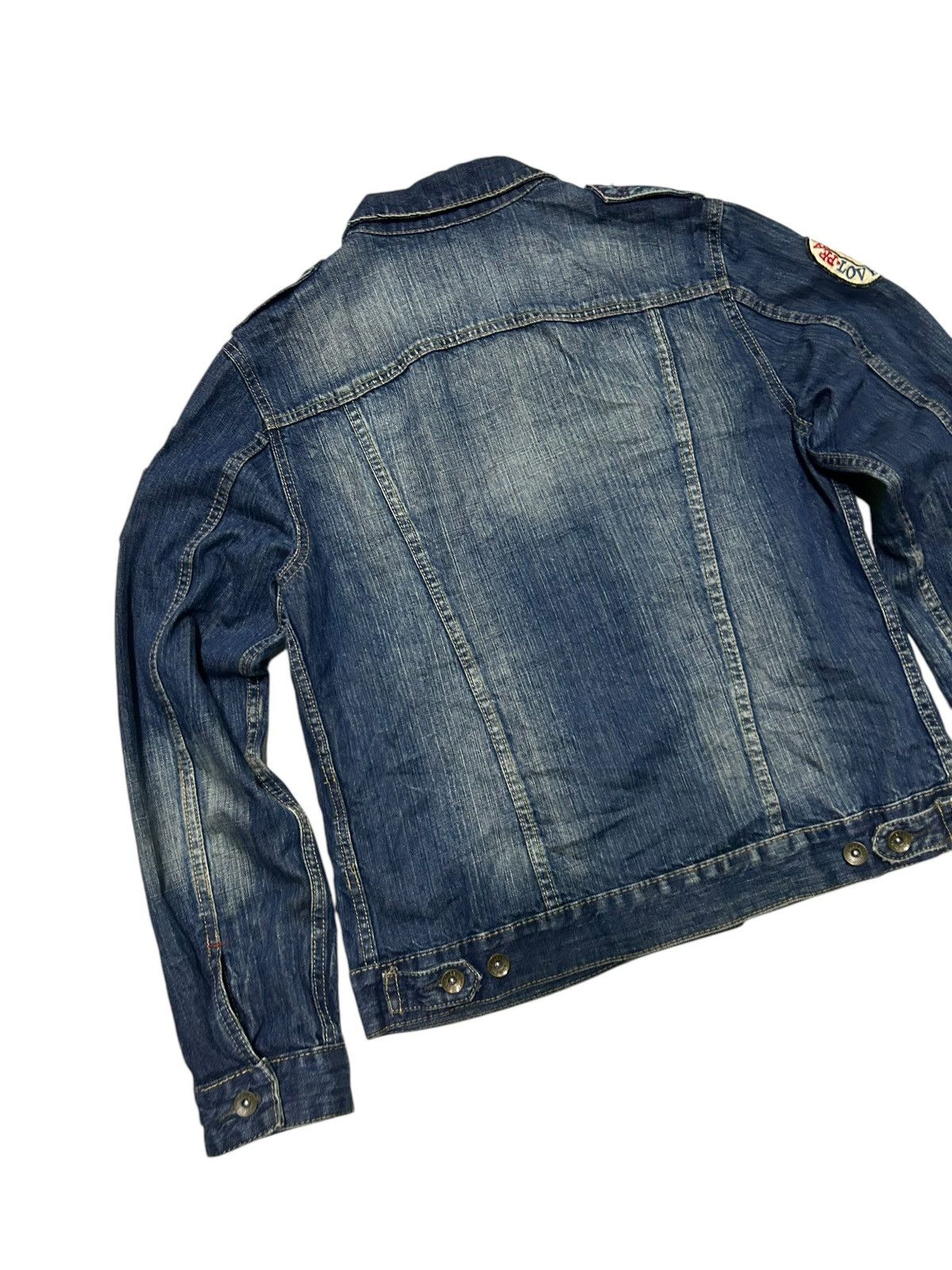 If Six Was Nine × KMRii × Le Grande Bleu (L.G.B.) Semantic Design Punk Style Denim Jacket ☠️☠️ Size US M / EU 48-50 / 2 - 10 Thumbnail
