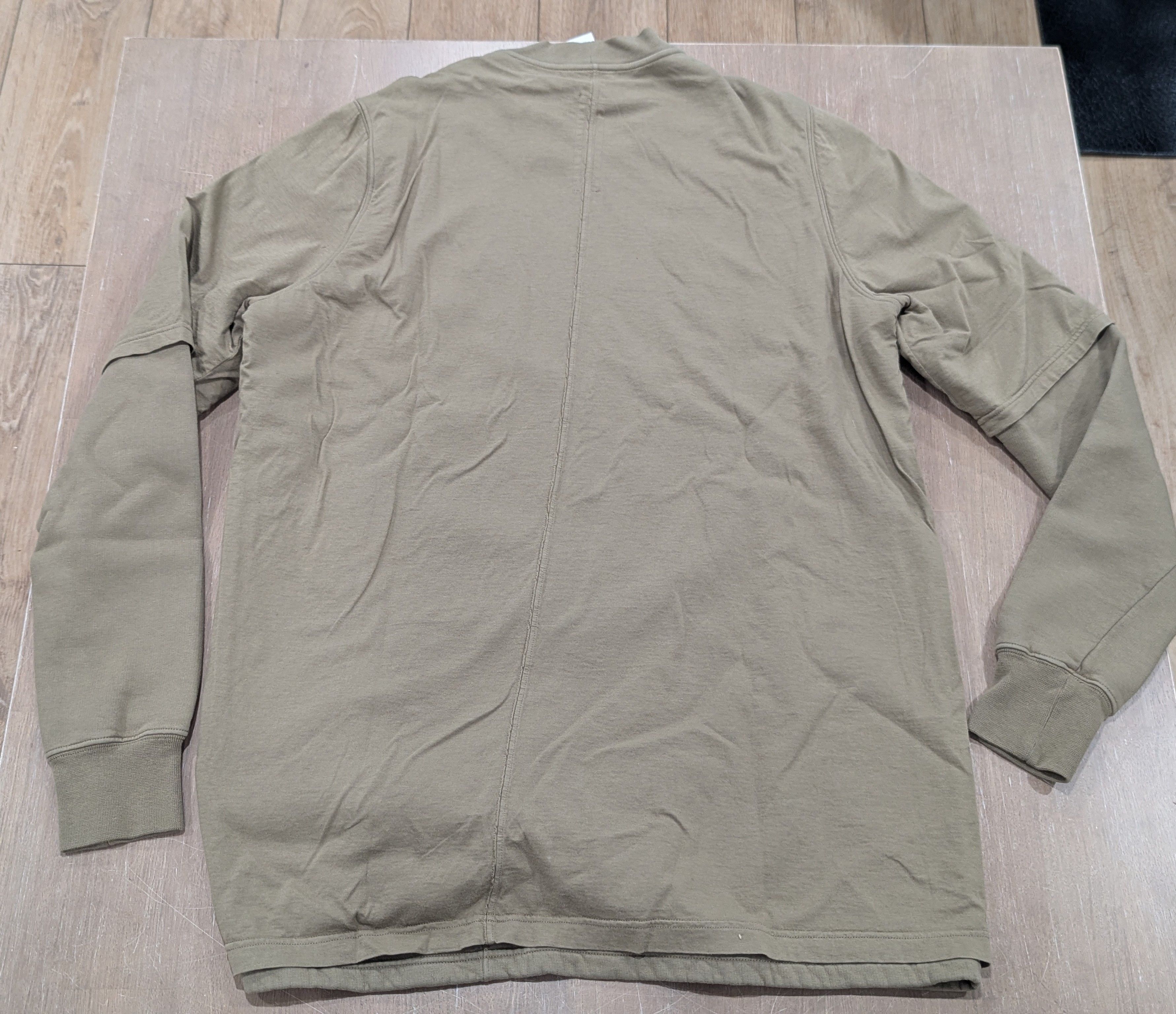 Rick Owens DRKSHDW RICK OWENS "Hustler" LS T-Shirt Pale Green M Size US M / EU 48-50 / 2 - 2 Thumbnail