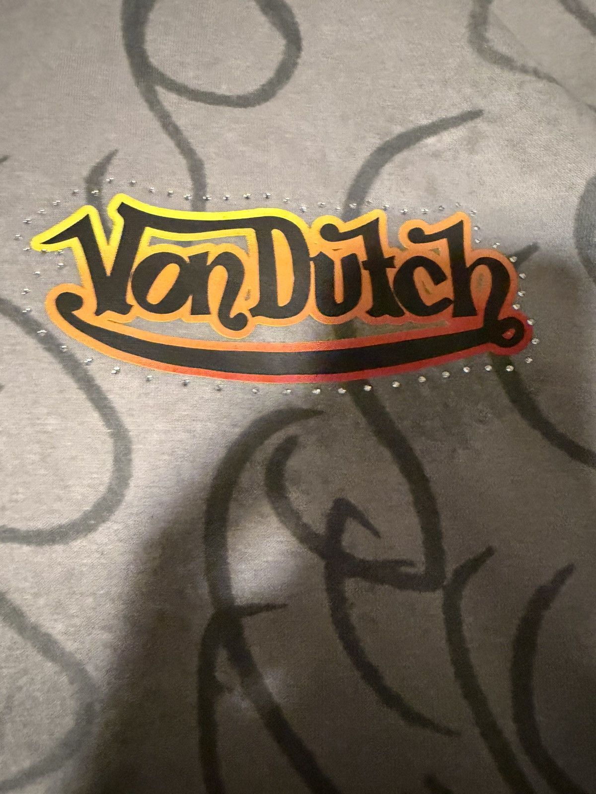 Von Dutch Von Dutch Gray Hoodie Flame 8-Ball and Dice Graphics 2XL Size US XXL / EU 58 / 5 - 4 Thumbnail