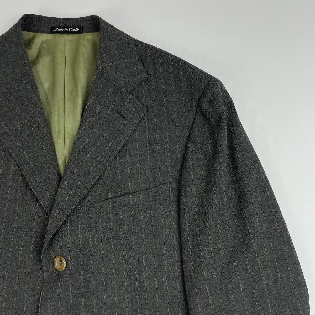 Designer × Pal Zileri Pal Zileri Stripped Single Breasted 3 Btn Suit Size 40R - 4 Thumbnail