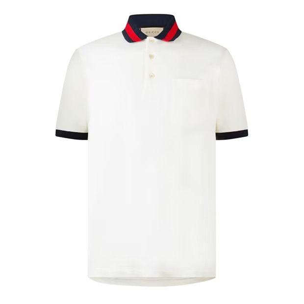 image of Gucci O1G2R1Mq0424 Polo Shirts In White, Men's (Size Medium)