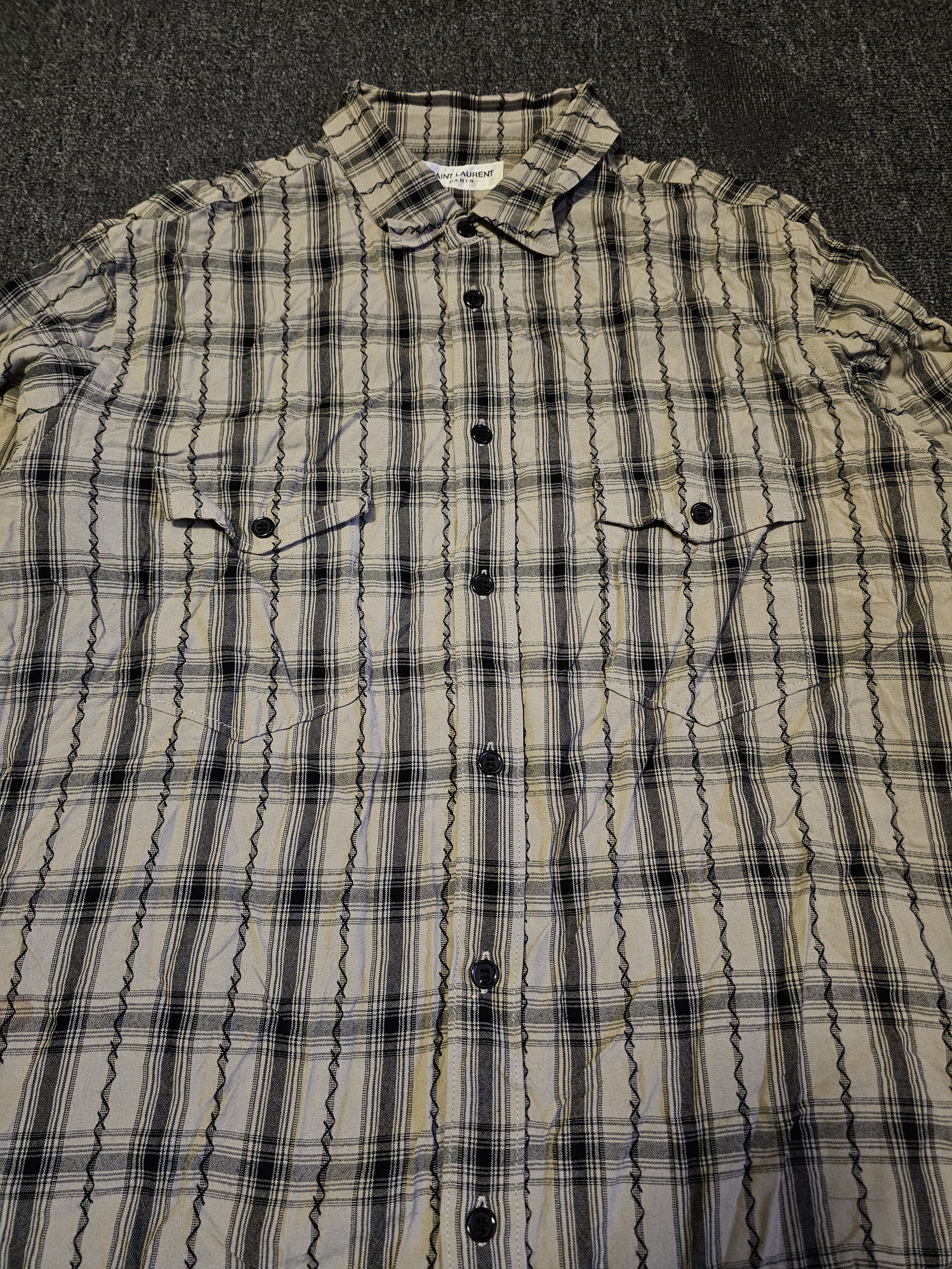 Saint Laurent Paris Saint Laurent Men's Oversize Shirt Size XL Size US XL / EU 56 / 4 - 2 Thumbnail
